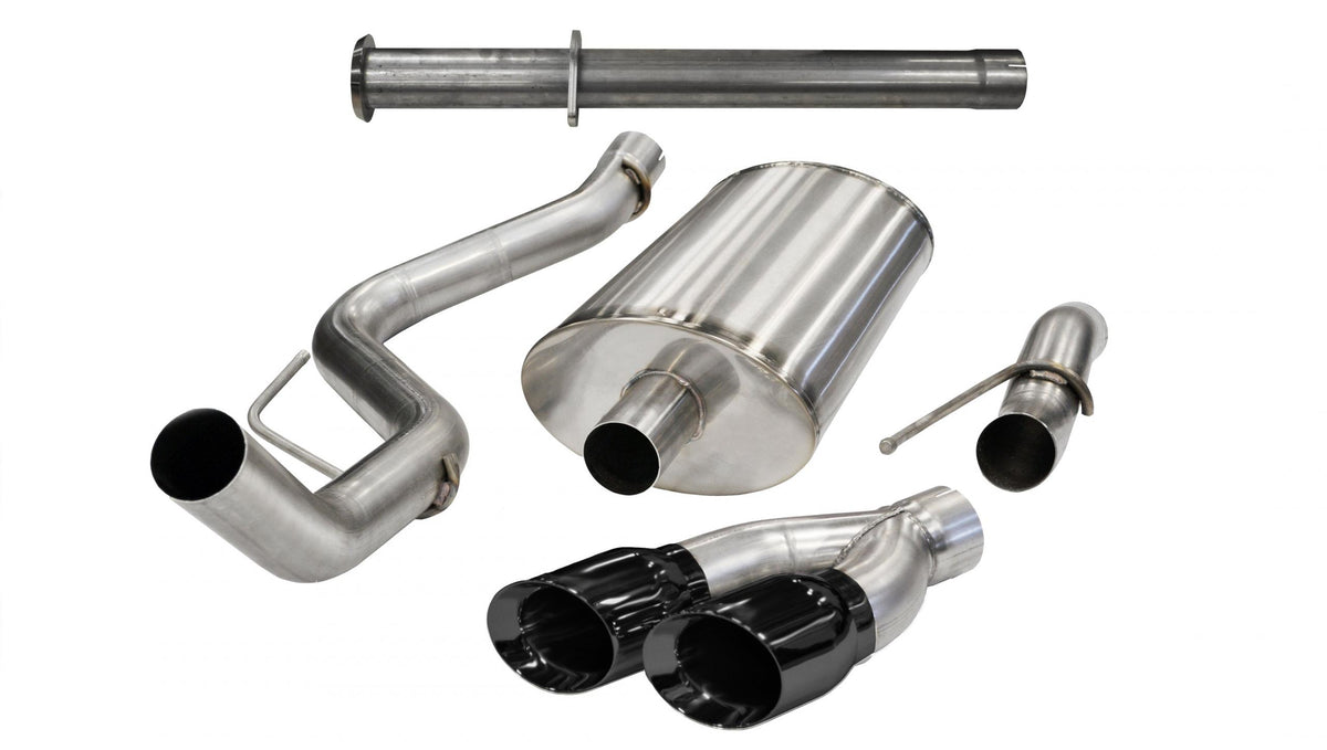 3.0 Inch Cat-Back Xtreme Single Side Exit Exhaust 4.0 Inch Black Tips 11-14 Ford F150 Raptor 6.2L V8 133.0 Inch Wheelbase Stainless Steel Corsa Performance