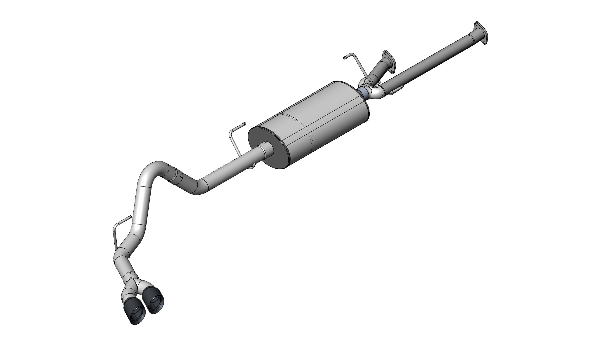 3.0 Inch Cat-Back Sport Single Side Exit Exhaust 4.0 Inch Black Tips 11-Present Toyota Tundra Double Cab/Crew Max 5.7L V8 145.7 Inch WB Stainless Steel Corsa Performance
