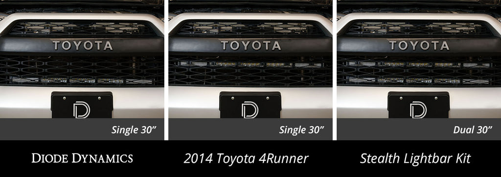 Diode Dynamics SS30 Stealth Lightbar Brackets for 2014-2019 Toyota 4Runner