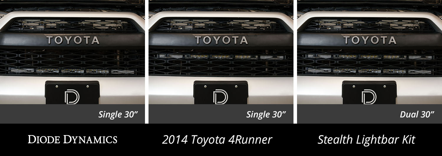 Diode Dynamics SS30 Stealth Lightbar Brackets for 2014-2019 Toyota 4Runner