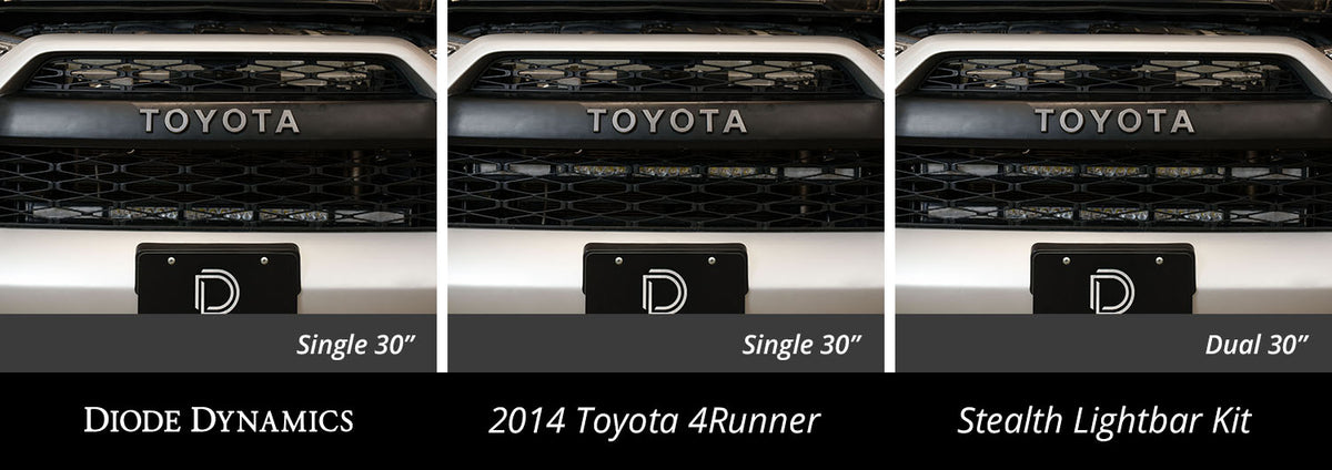 Diode Dynamics SS30 Stealth Lightbar Brackets for 2014-2019 Toyota 4Runner