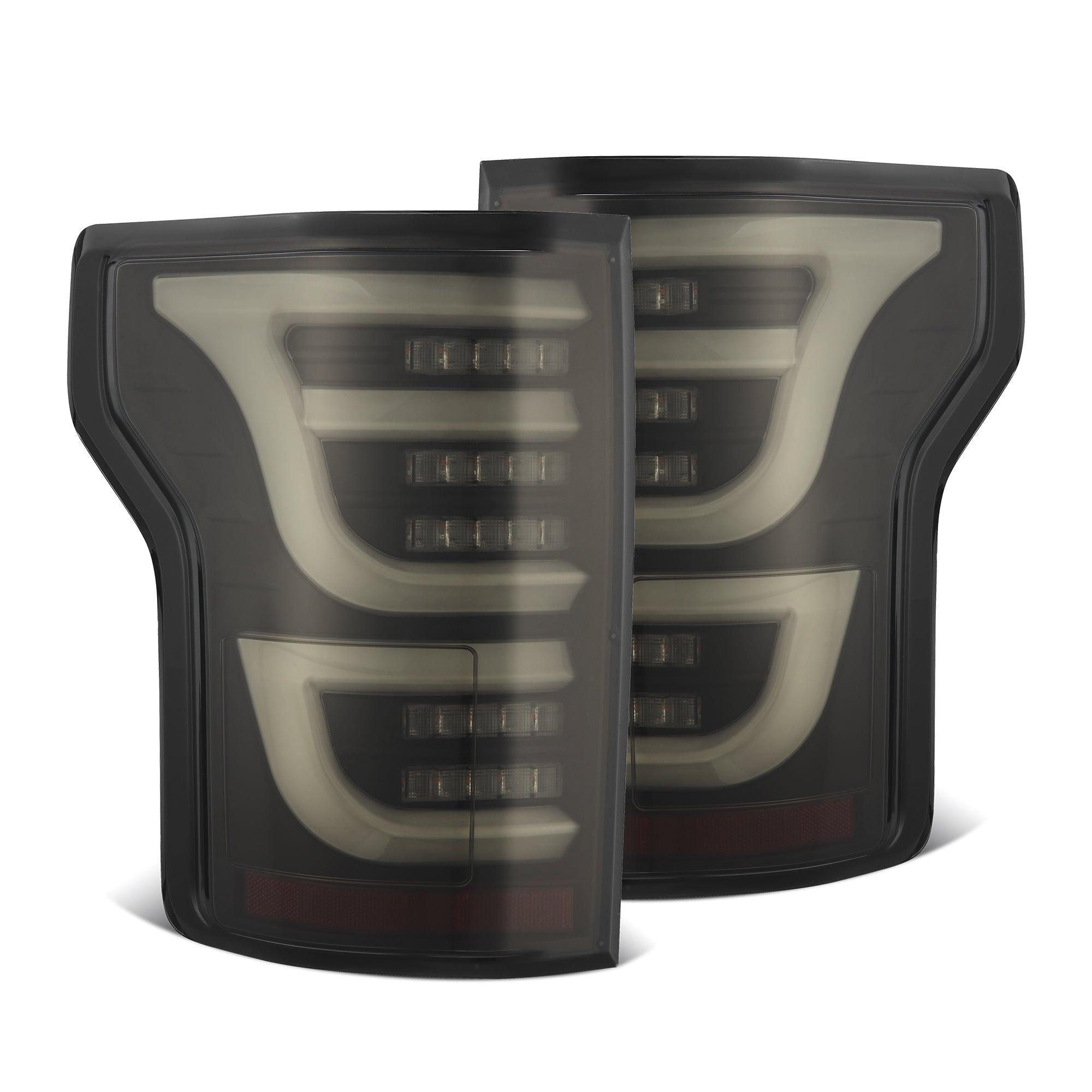 15-20 Ford F-150 LUXX-Series LED Tail Lights Black - Apollo Off-Road