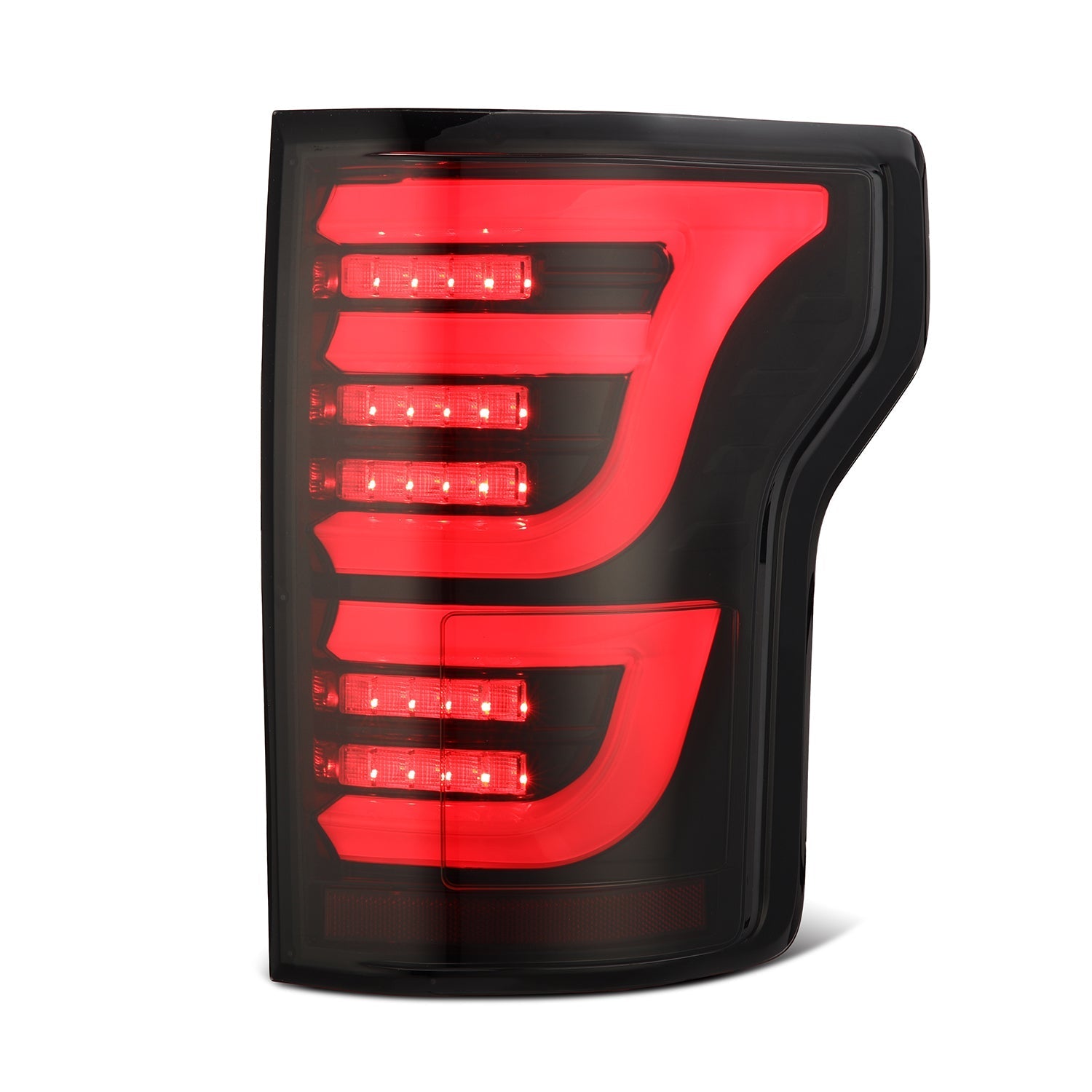 15-20 Ford F-150 LUXX-Series LED Tail Lights Black-Red - Apollo Off-Road