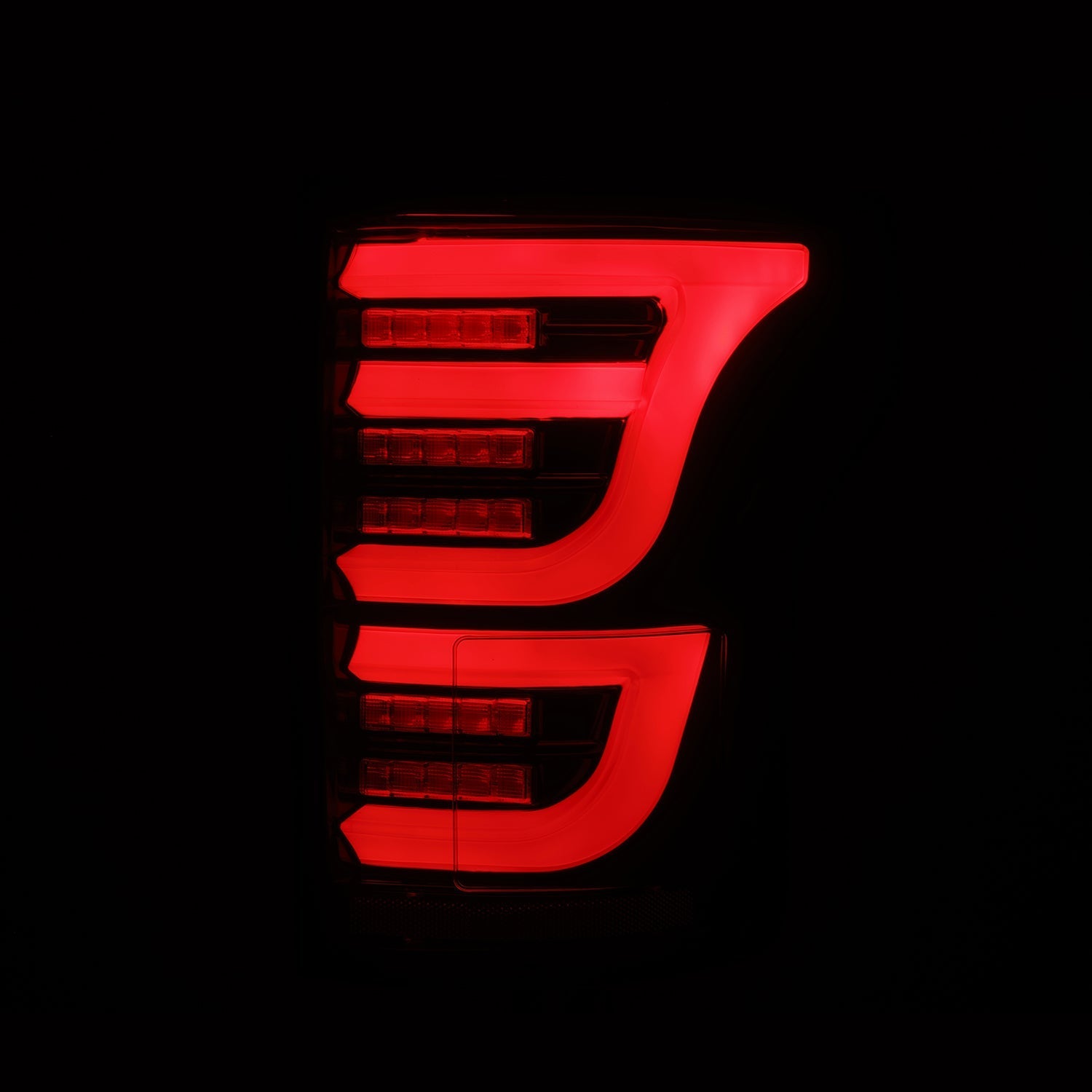 15-20 Ford F-150 LUXX-Series LED Tail Lights Black-Red - Apollo Off-Road
