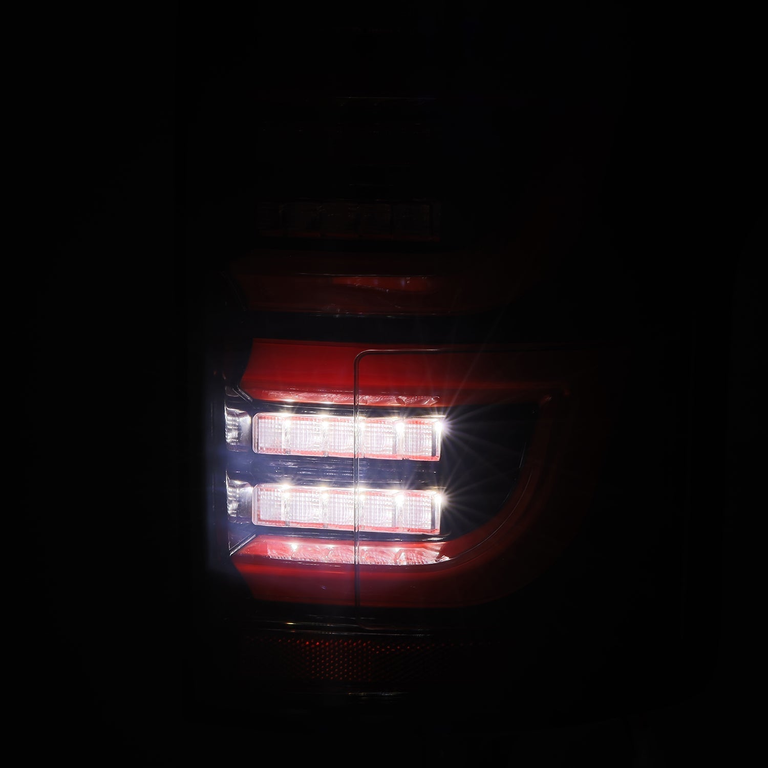 15-20 Ford F-150 LUXX-Series LED Tail Lights Black-Red - Apollo Off-Road
