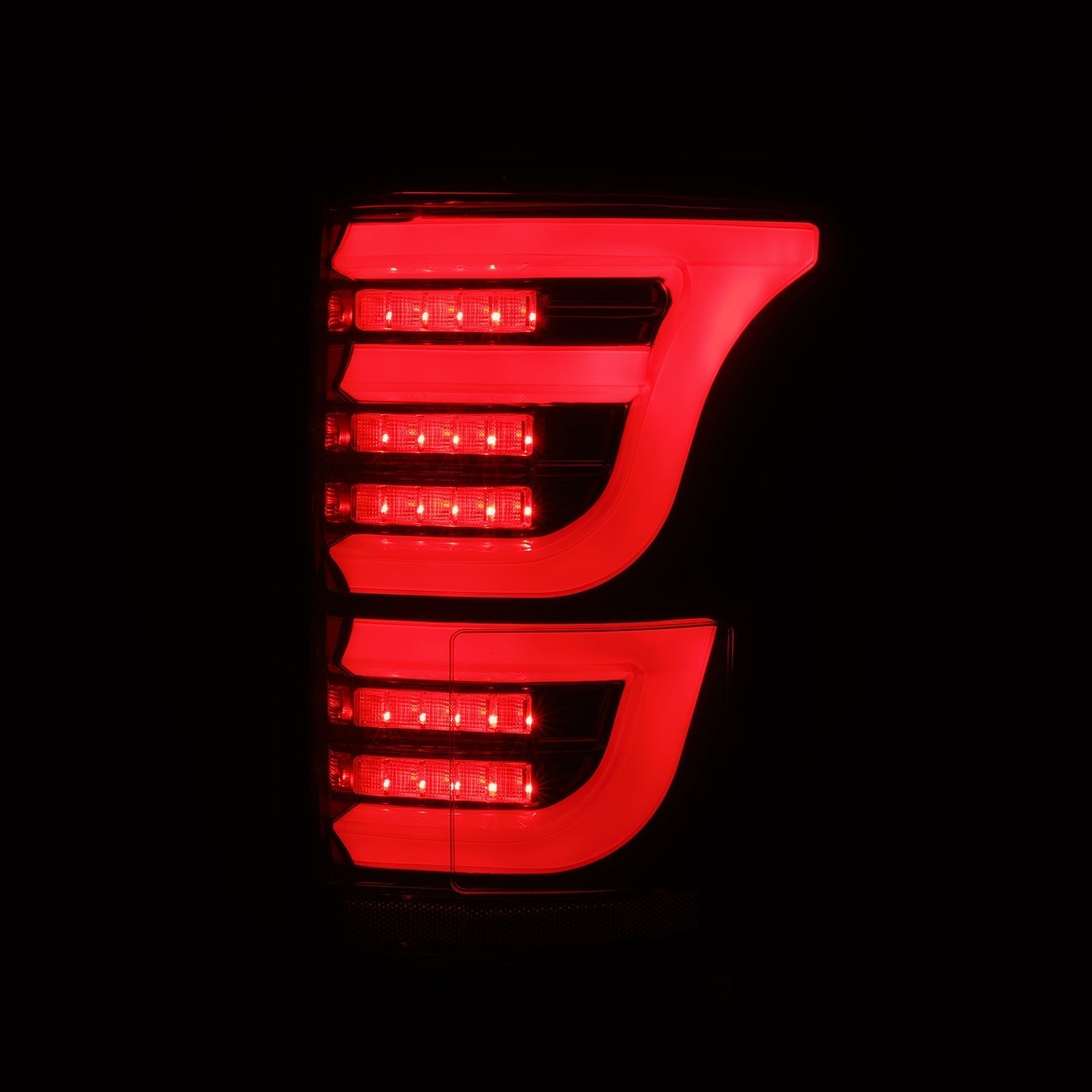 15-20 Ford F-150 LUXX-Series LED Tail Lights Black-Red - Apollo Off-Road