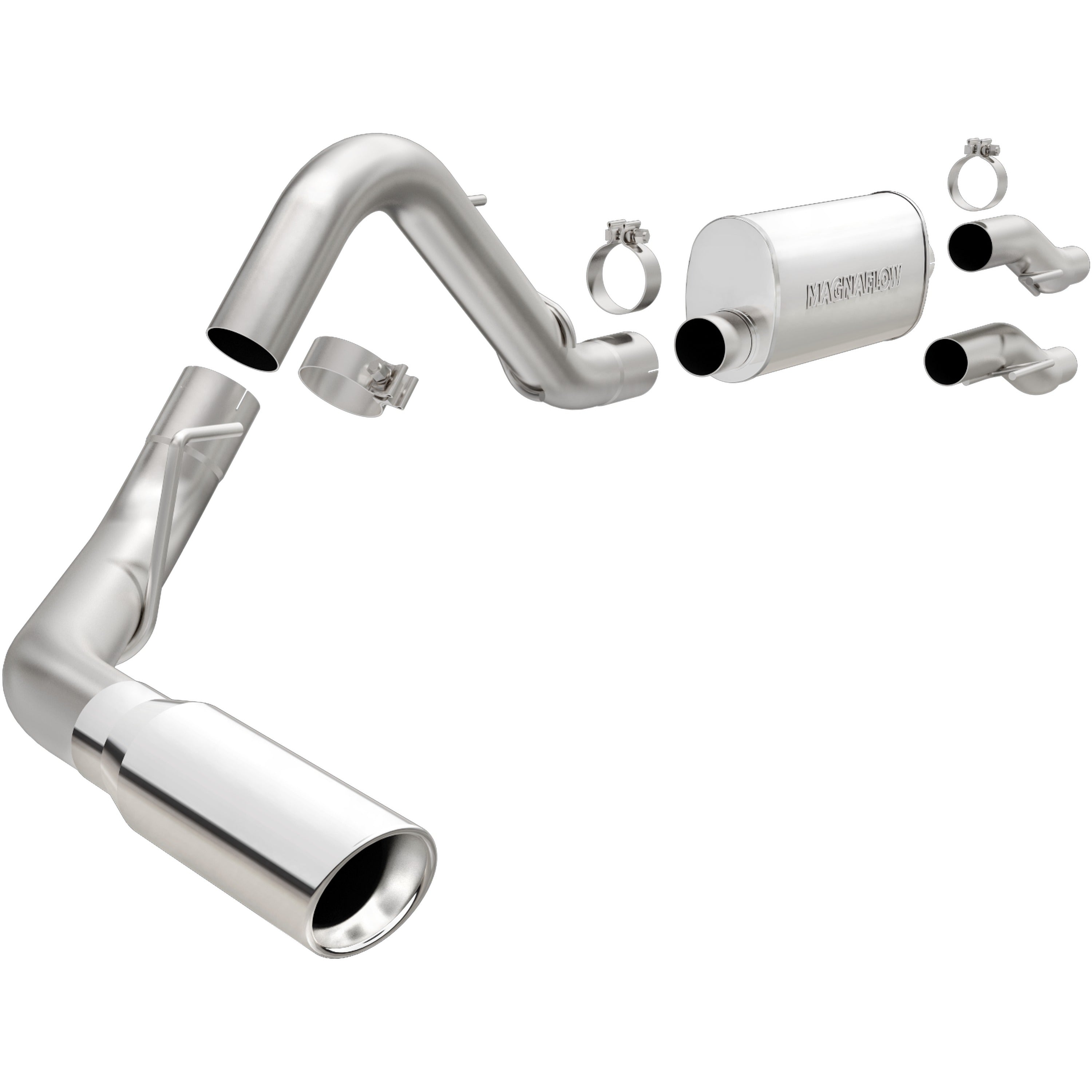 11-14 Ford F-150 Street Series 3in. Cat-Back Exhaust System Single Passenger Side Rear Polished