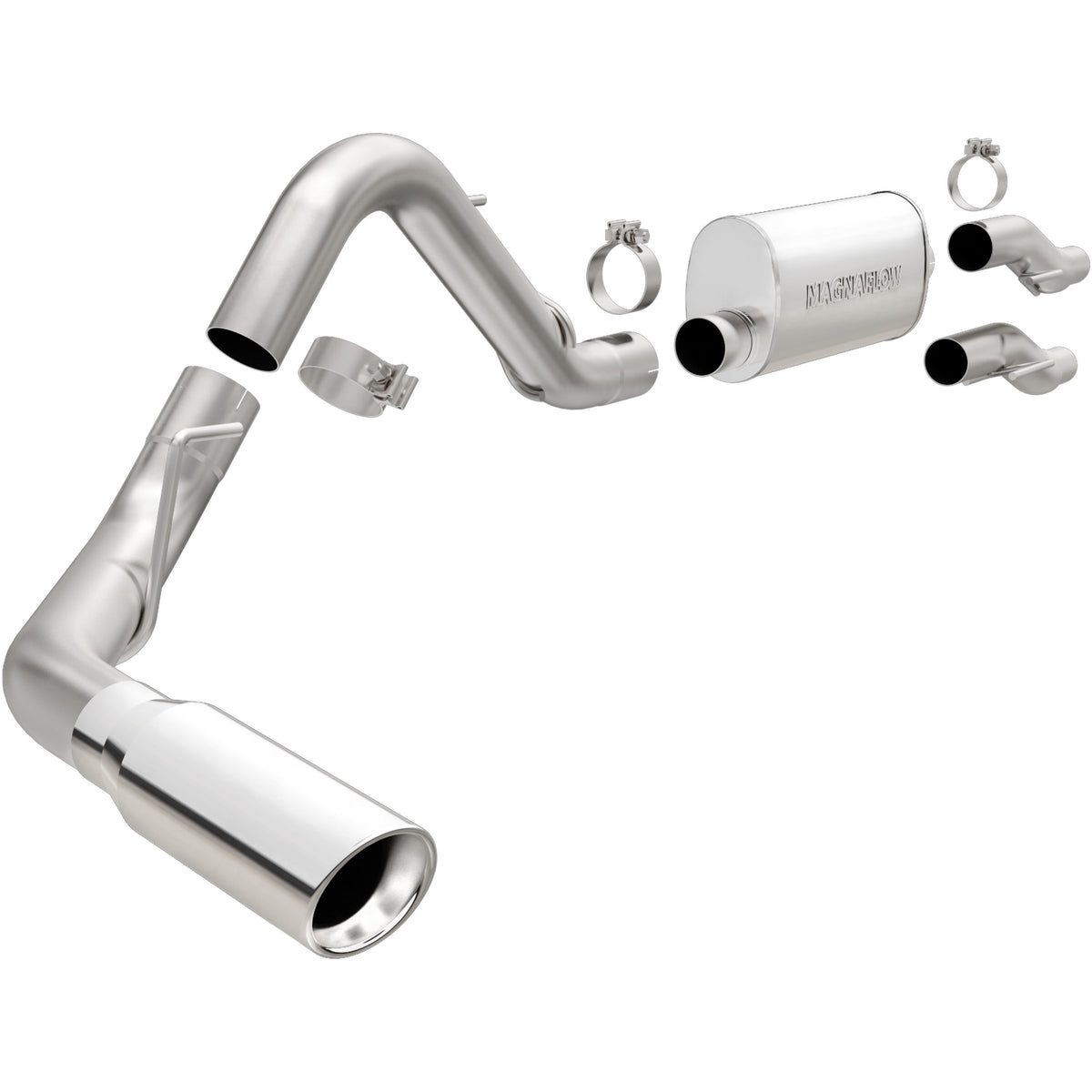 11-14 Ford F-150 Street Series 3in. Cat-Back Exhaust System Single Passenger Side Rear Polished