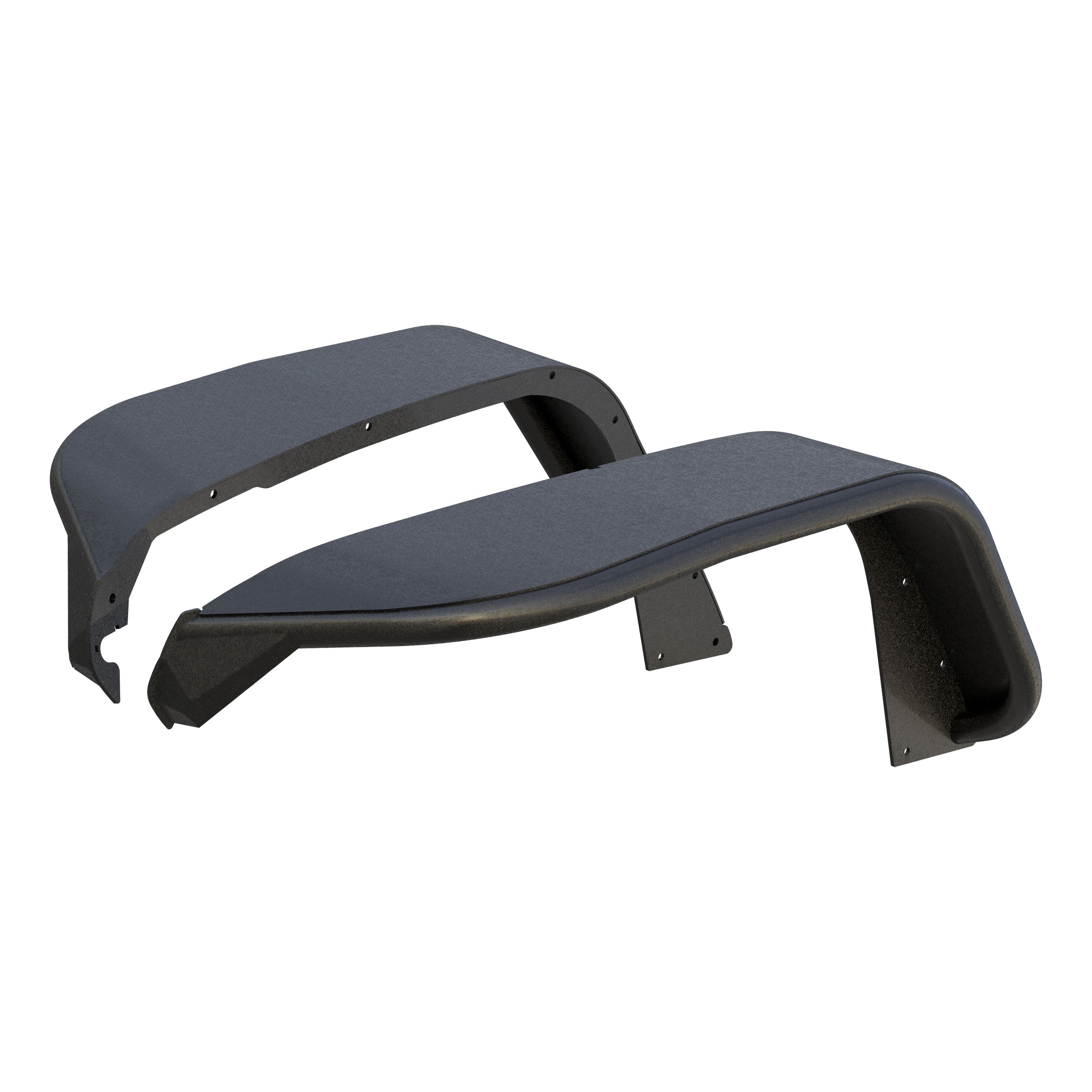ARIES Jeep Wrangler JL, Gladiator JT Textured Black Aluminum Front Fender Flares, 2018-2026 Jeep Wrangler, 2020-2026 Jeep Gladiator