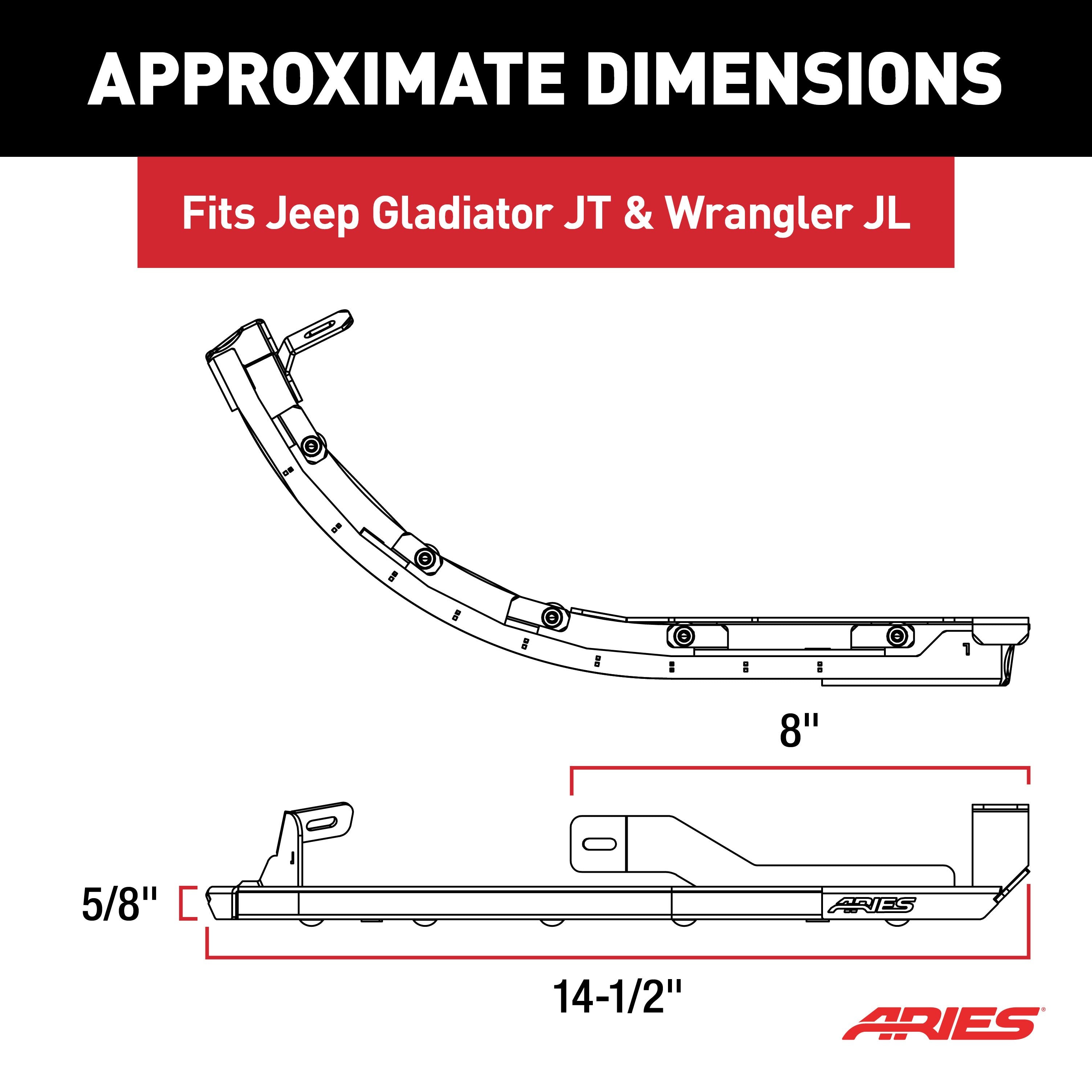 ARIES LED Fender Lights for Jeep Wrangler JL, Gladiator JT, 2018-2026 Jeep Wrangler, 2020-2026 Jeep Gladiator