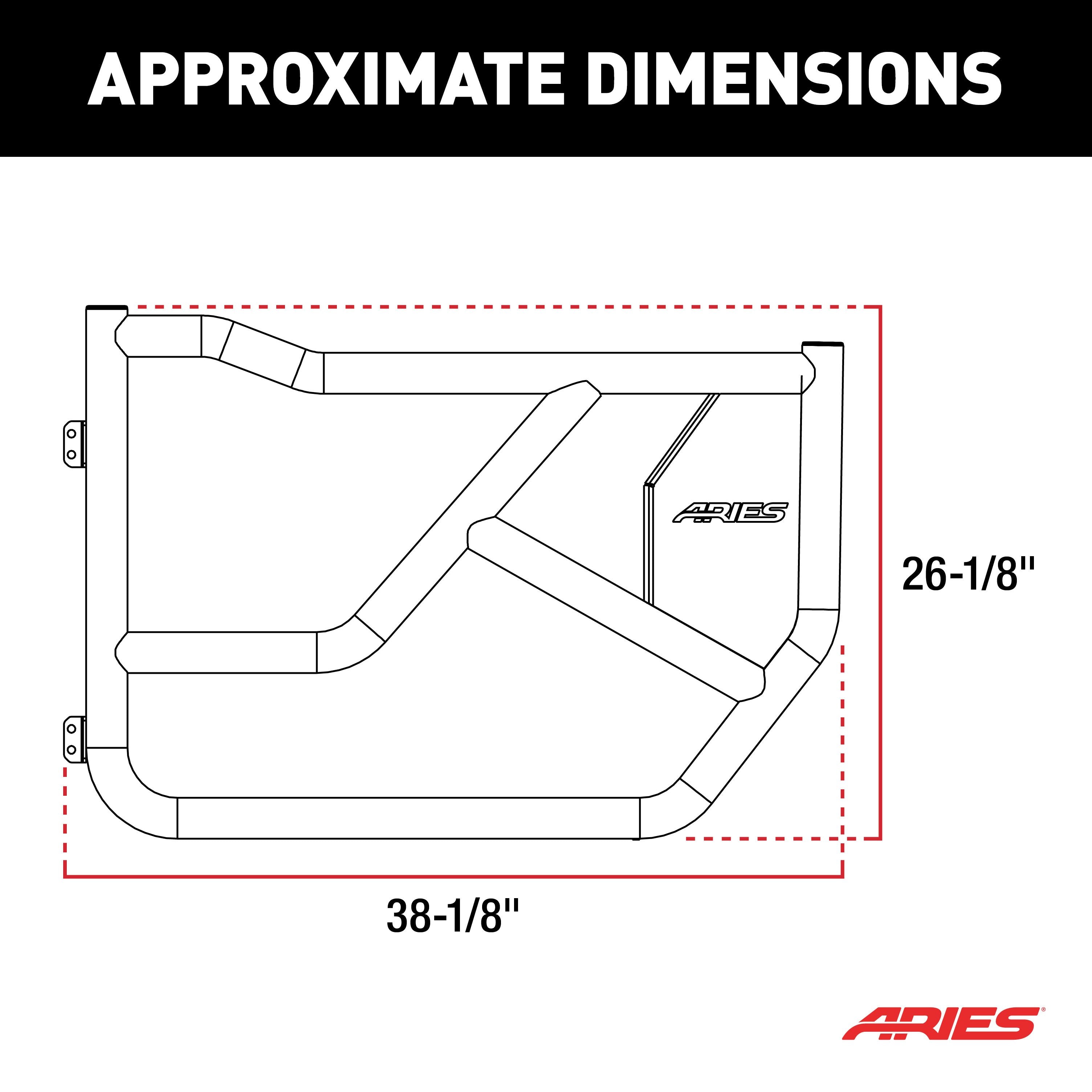 ARIES Front Tube Doors for Ford Bronco 4-Door, 2021-2026 Ford Bronco