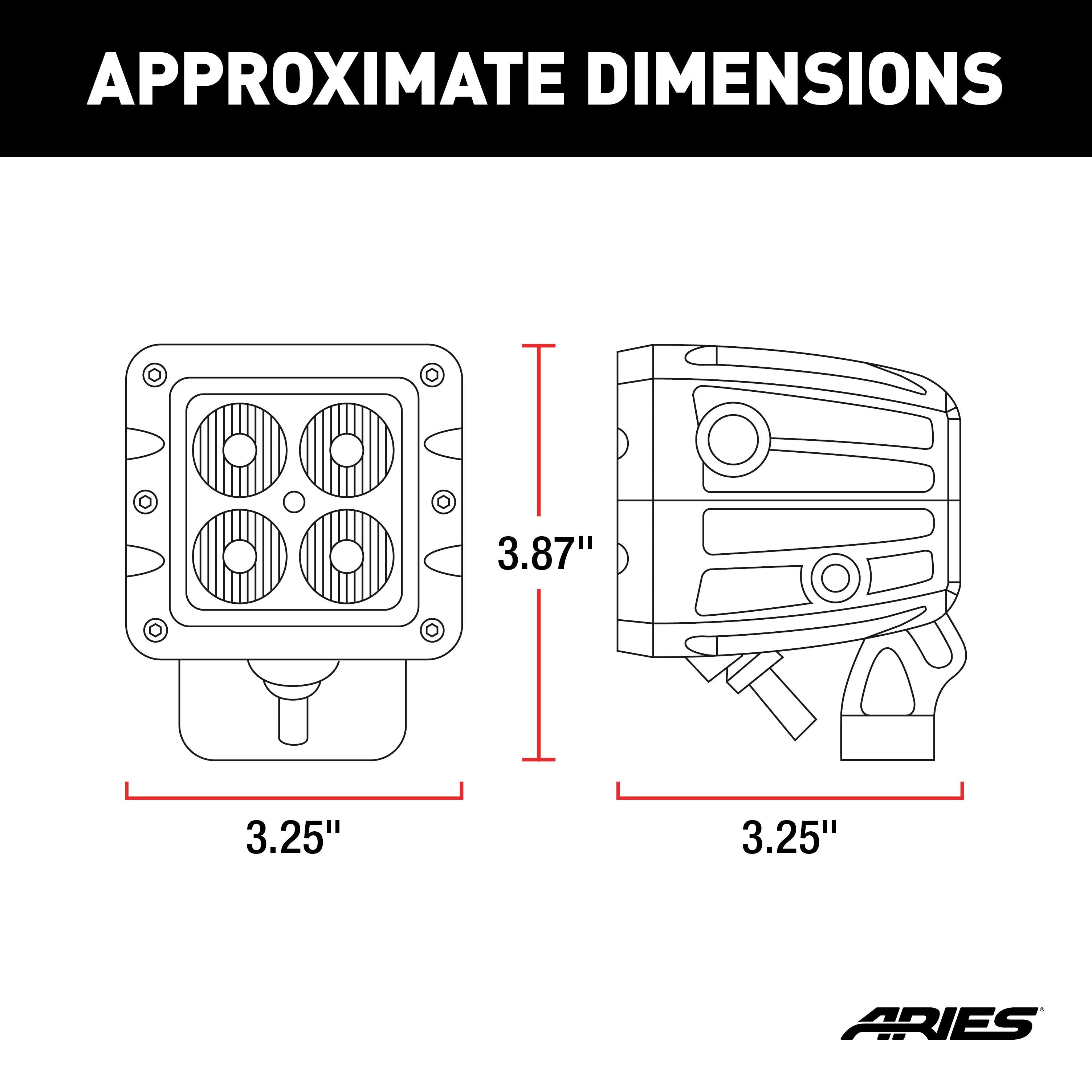ARIES 2" Square Cube LED Lights (2,200 Lumens)