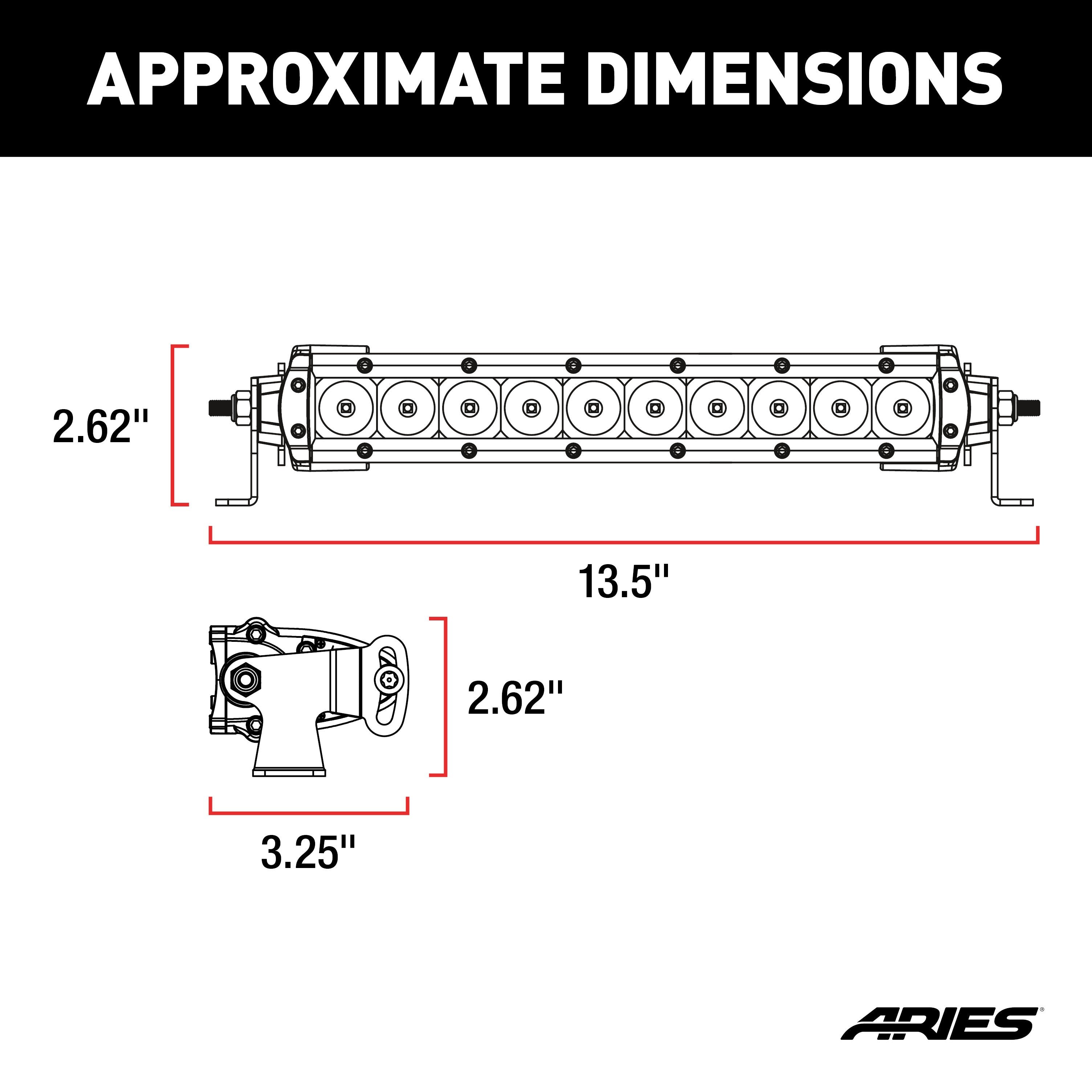 ARIES 10" Single-Row LED Light Bar (4,900 Lumens)