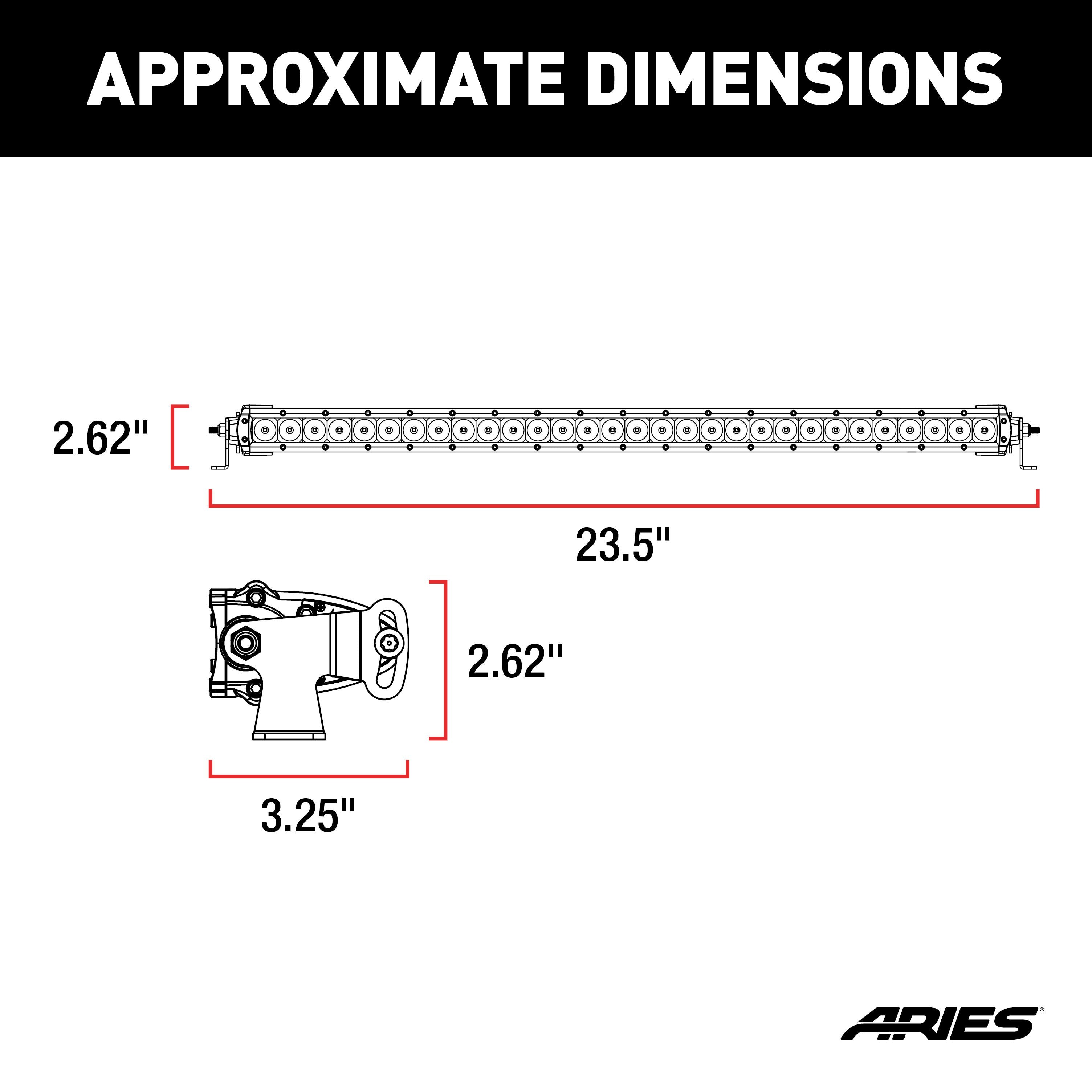 ARIES 20" Single-Row LED Light Bar (9,800 Lumens)