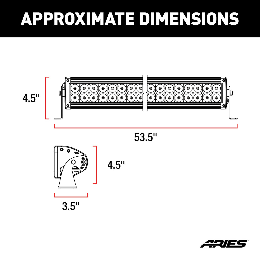 ARIES 50" Double-Row LED Light Bar (24,000 Lumens)