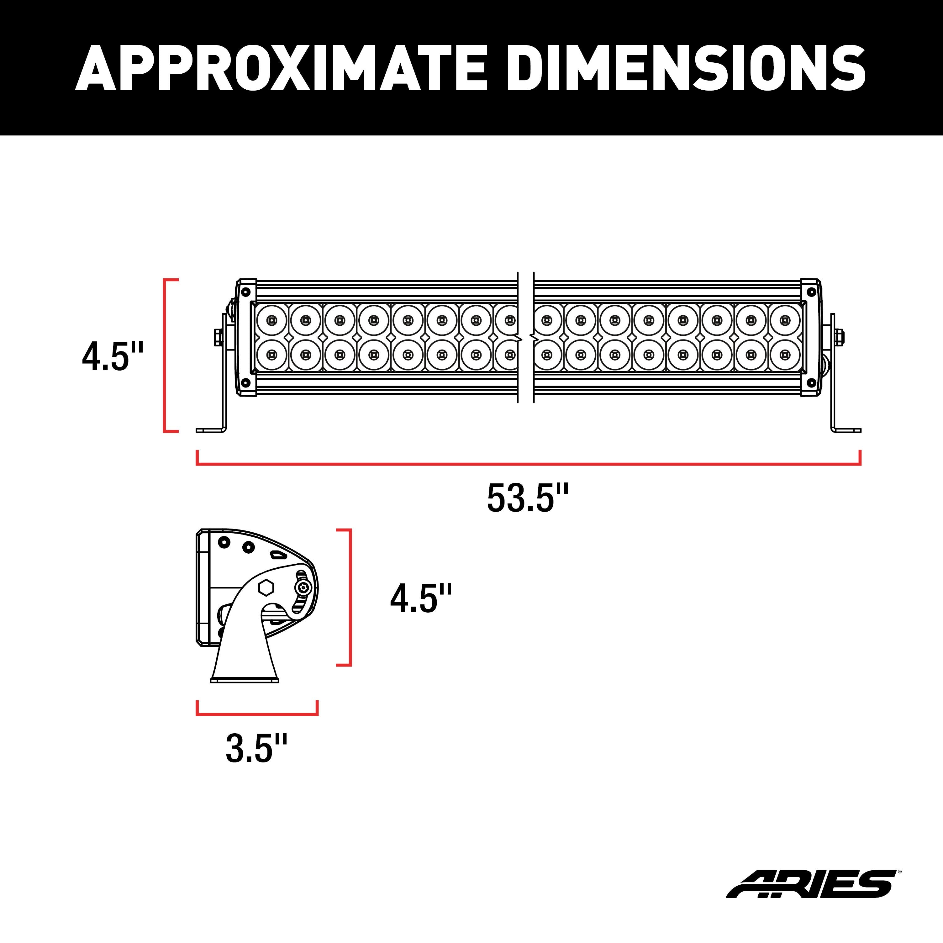 ARIES 50" Double-Row LED Light Bar (24,000 Lumens)