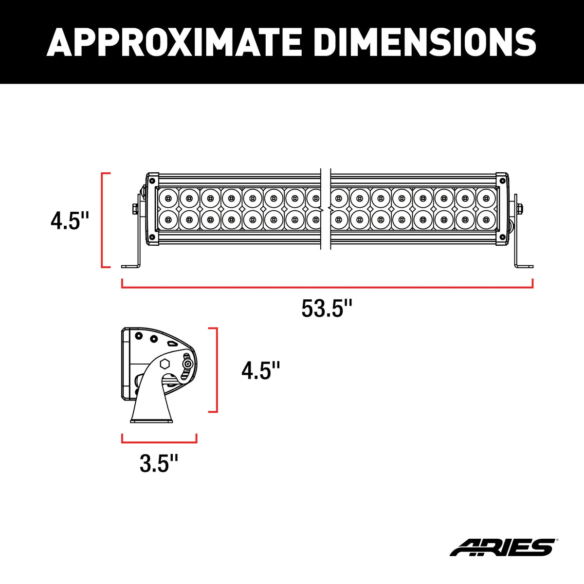 ARIES 50" Double-Row LED Light Bar (24,000 Lumens)