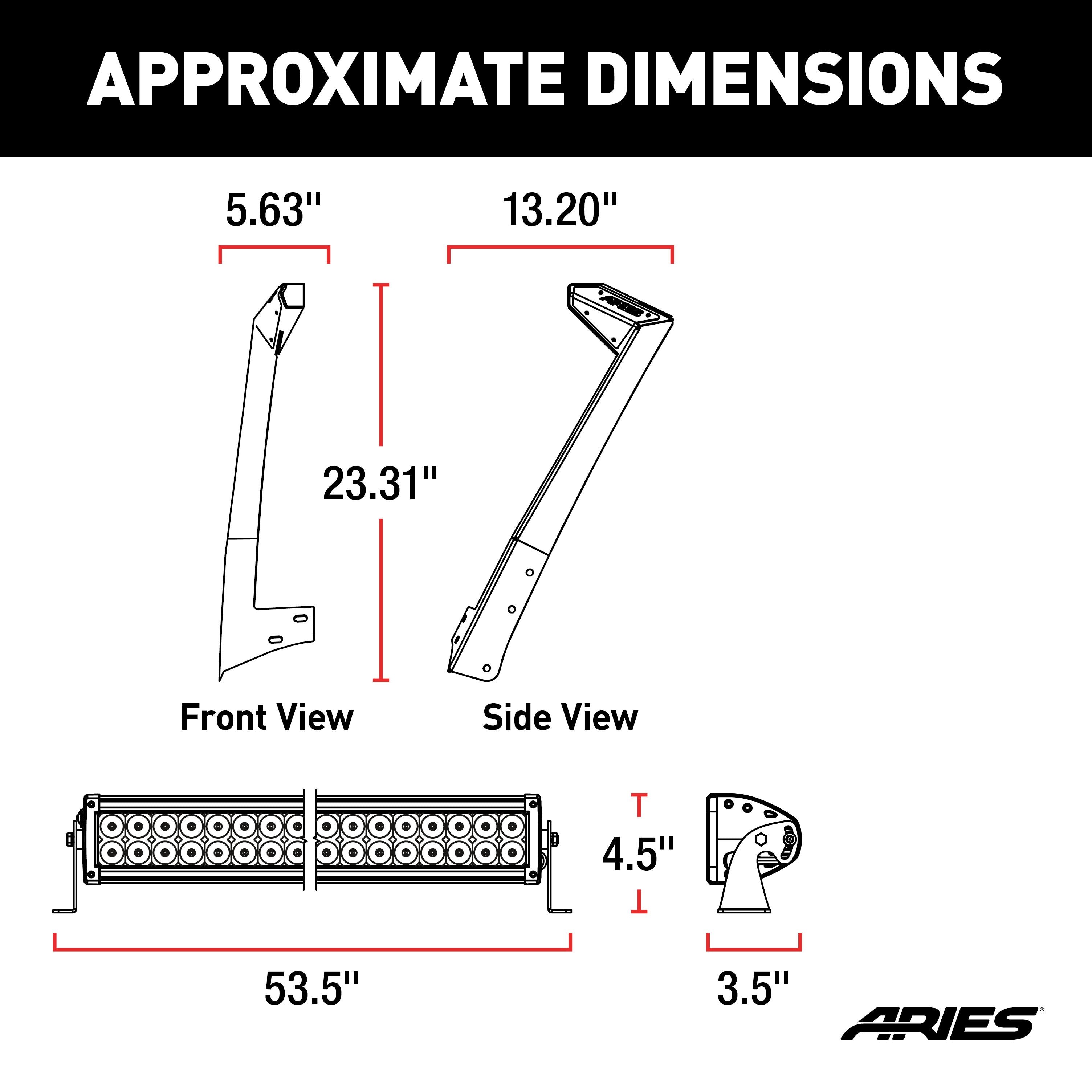 ARIES Jeep JK Roof Light and Brackets, 2018 Jeep Wrangler