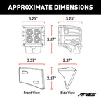 ARIES Jeep JK Windshield Lights and Brackets, 2018 Jeep Wrangler