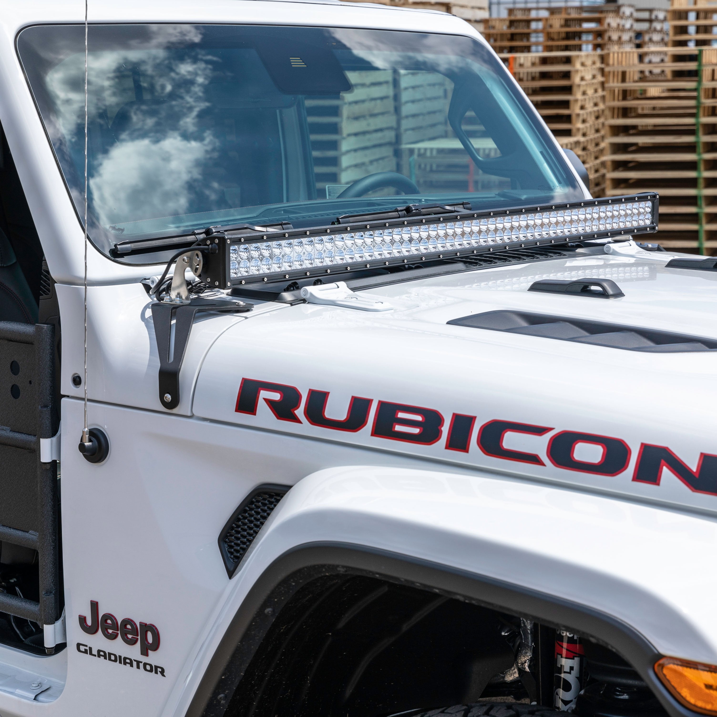 ARIES Jeep Wrangler JL, Gladiator Windshield Light Bar and Brackets, 2018-2026 Jeep Wrangler, 2020-2026 Jeep Gladiator