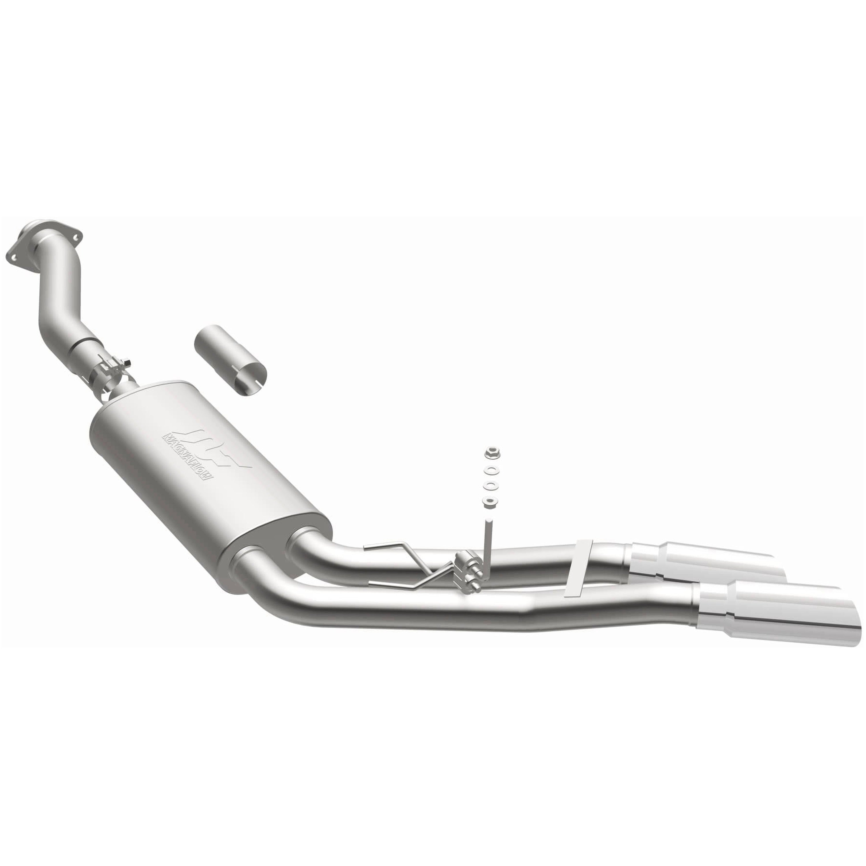 11-14 Ford F-150 Street Series 3in. Cat-Back Exhaust System Dual Same Side Before Passenger Rear Tire Polished