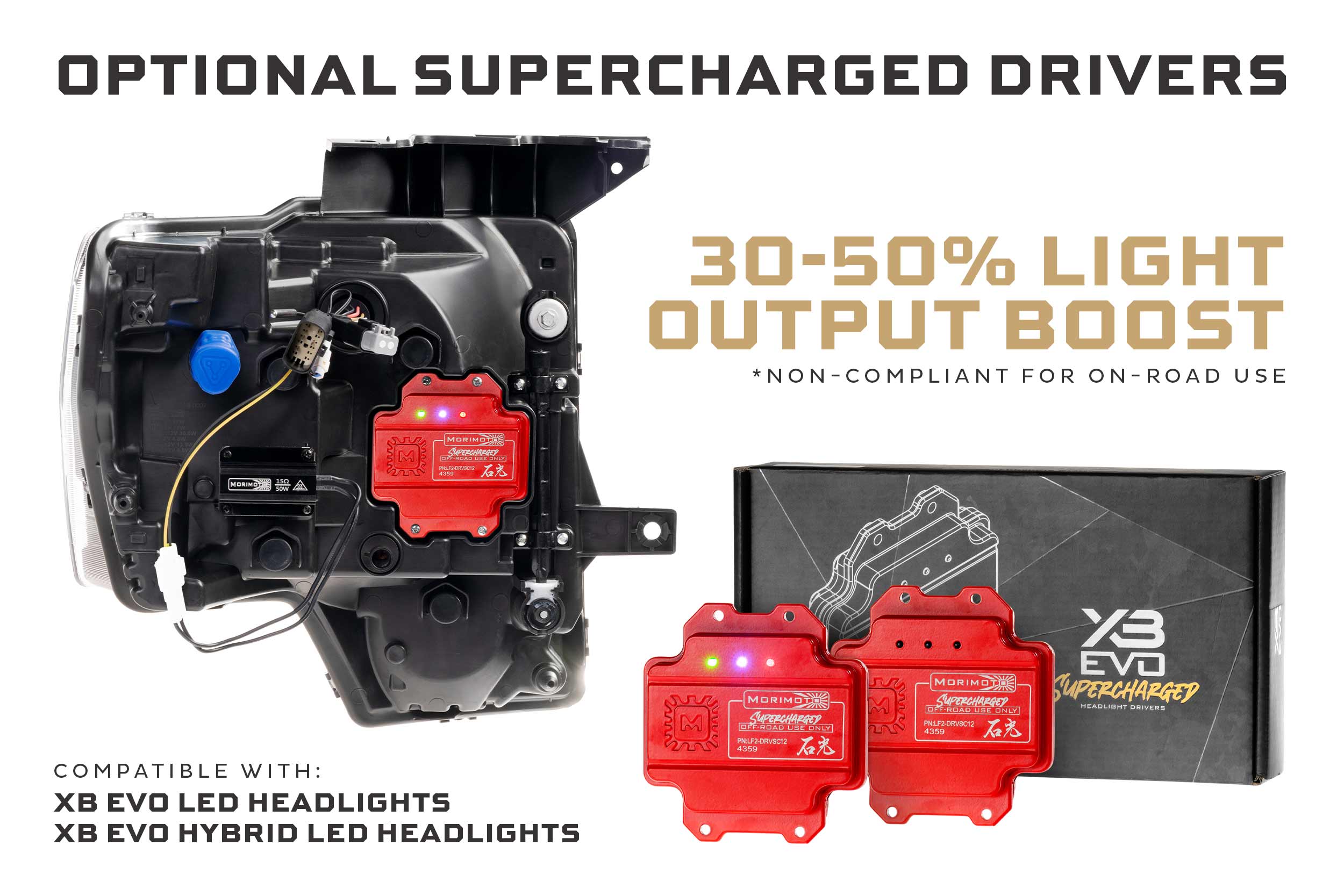XB Evo Headlights: 2009-14 Ford F-150, Set