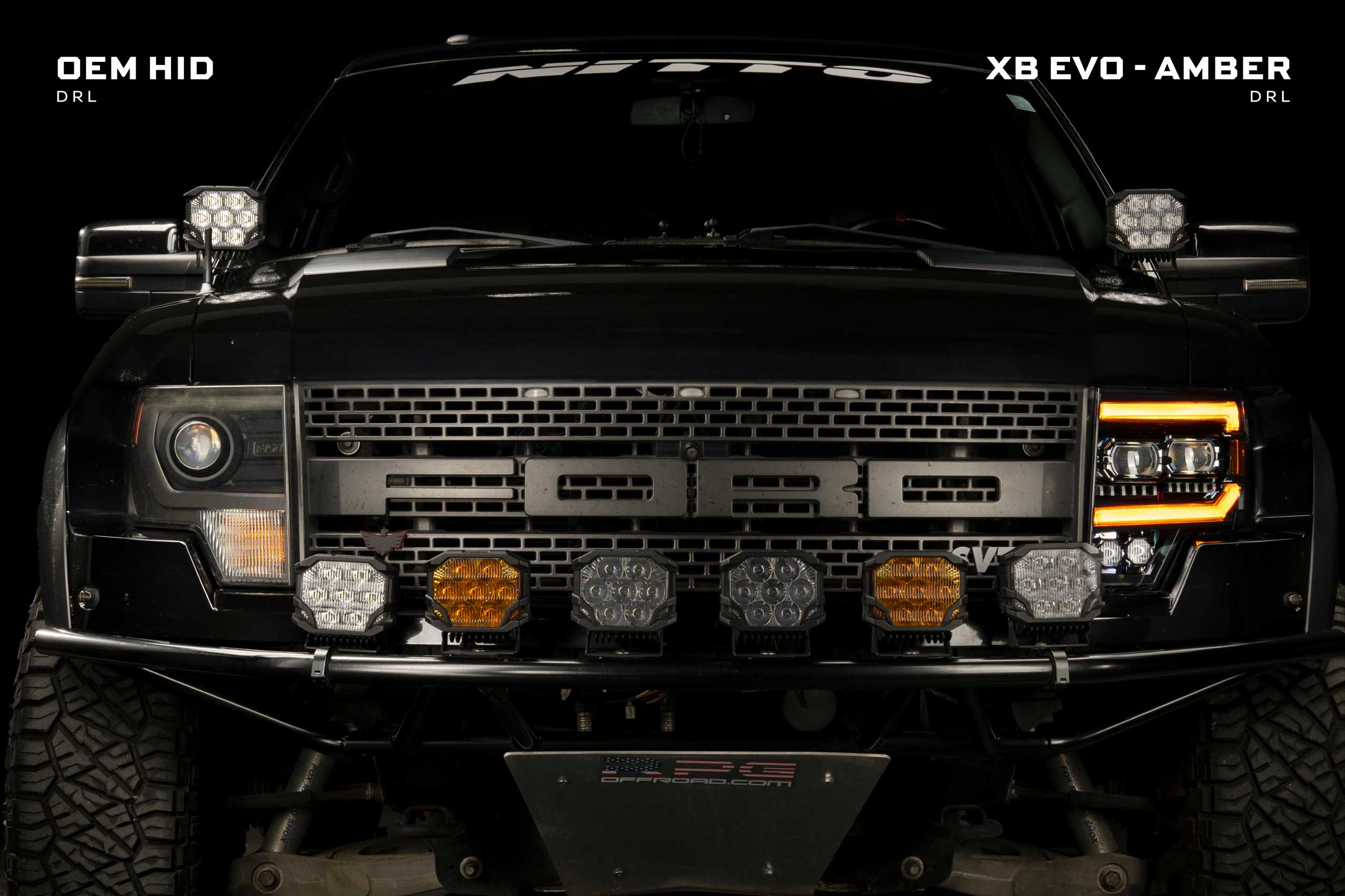 XB Evo Headlights: 2009-14 Ford F-150, Set