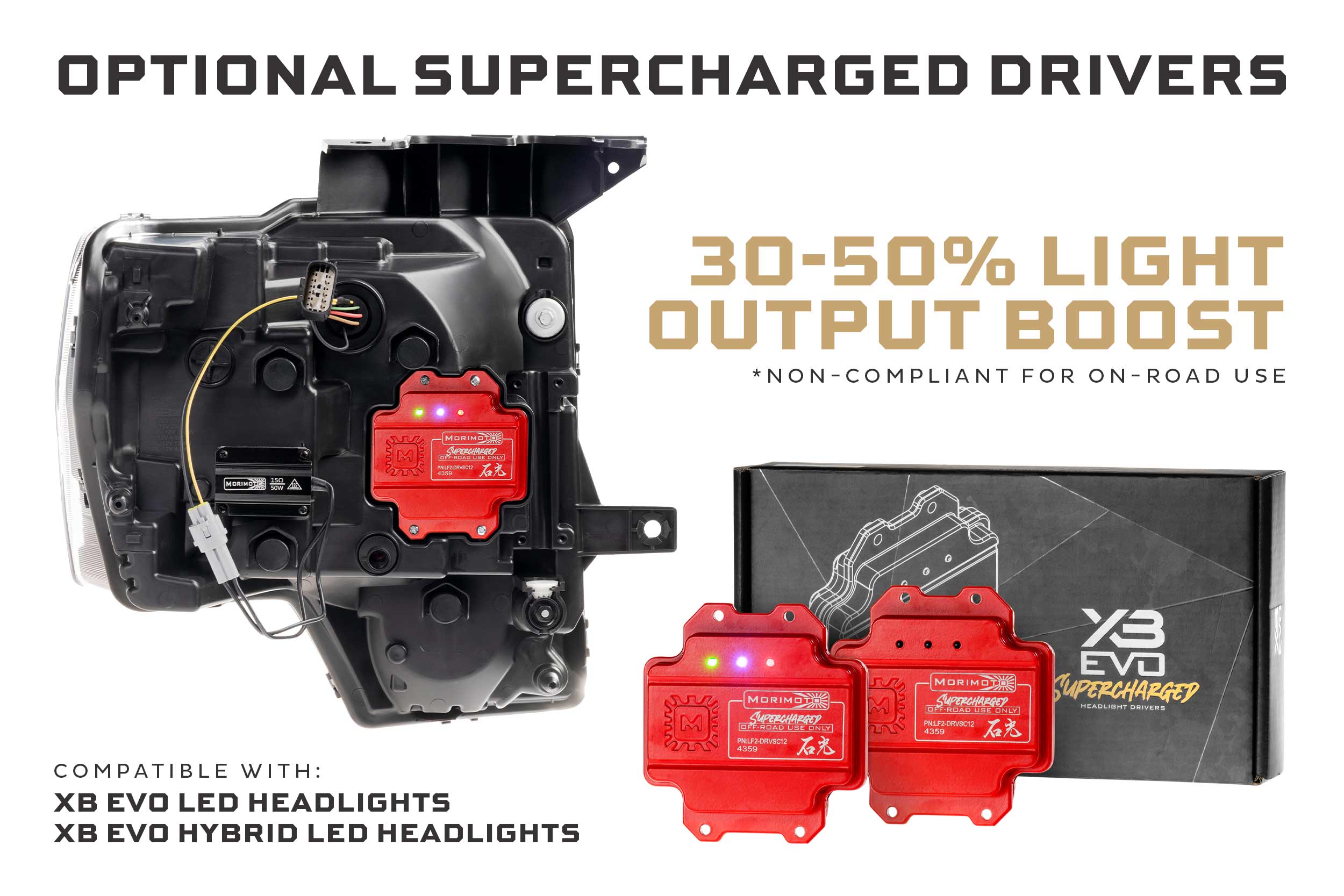 XB Evo Hybrid Headlights: 2009-14 Ford F-150, Set