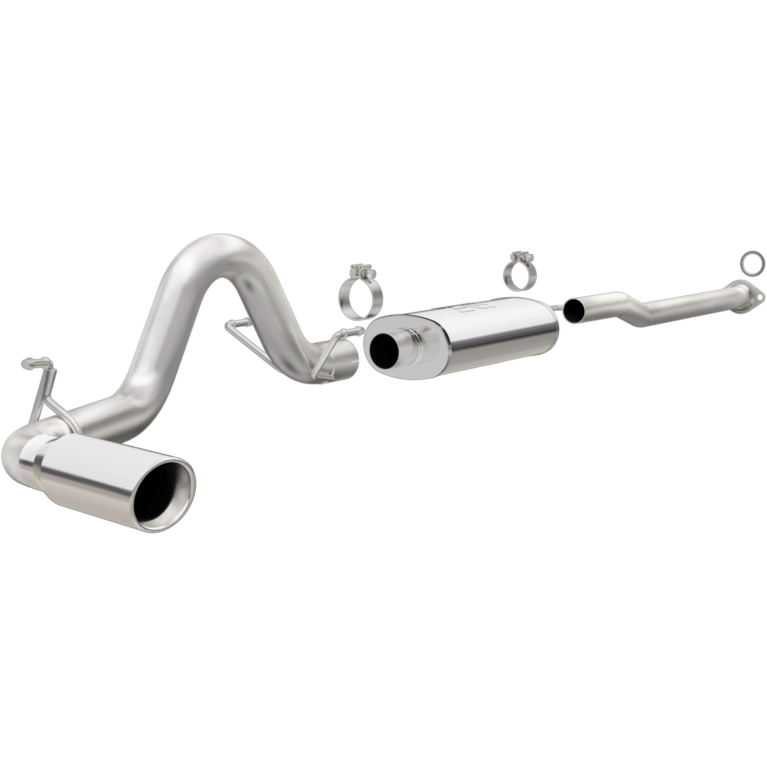 15 Toyota Tacoma Street Series 3in. Cat-Back Exhaust System Single Passenger Side Rear 4in. Tips Polished 15315