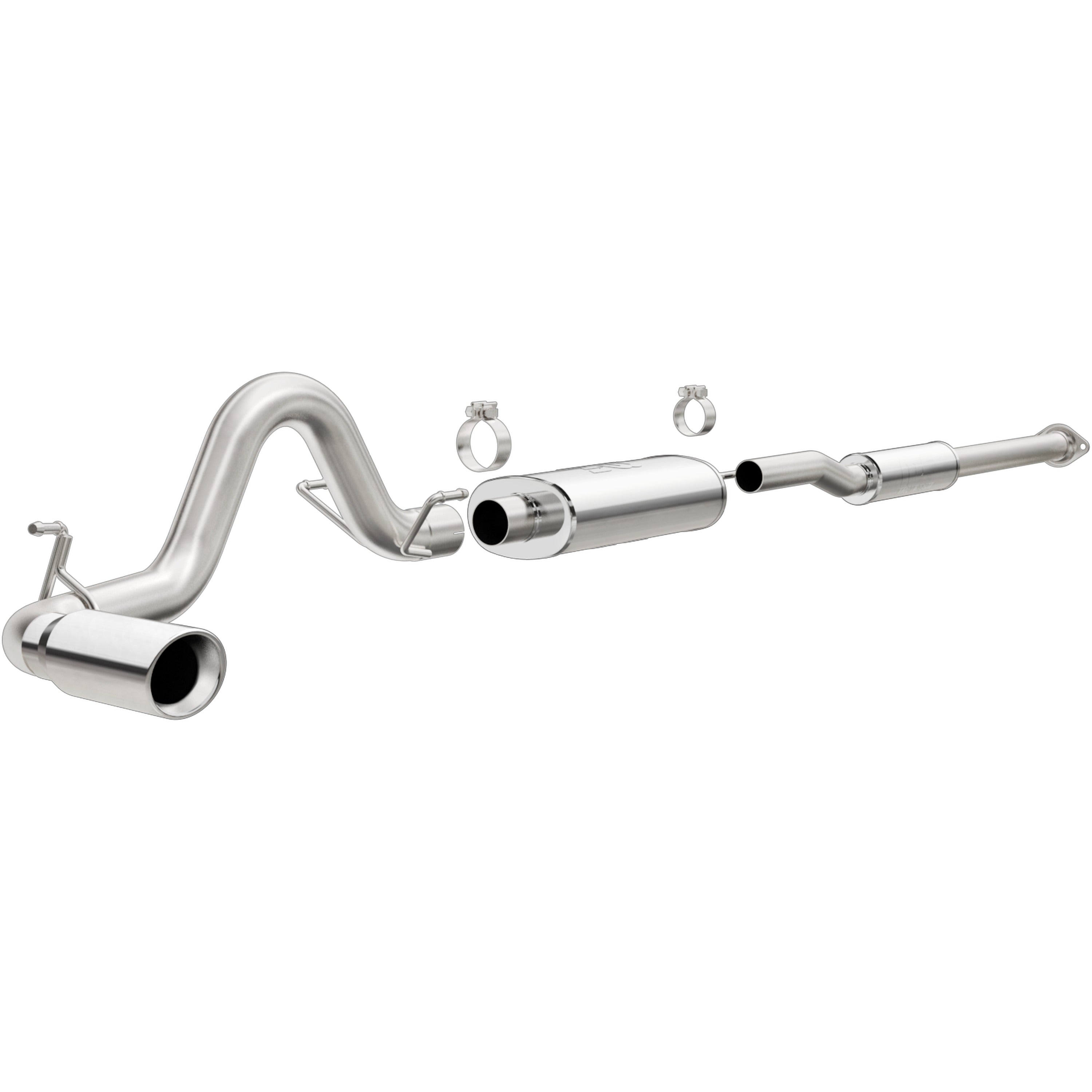 15 Toyota Tacoma Street Series 3in. Cat-Back Exhaust System Single Passenger Side Rear 4in. Tips Polished 15334