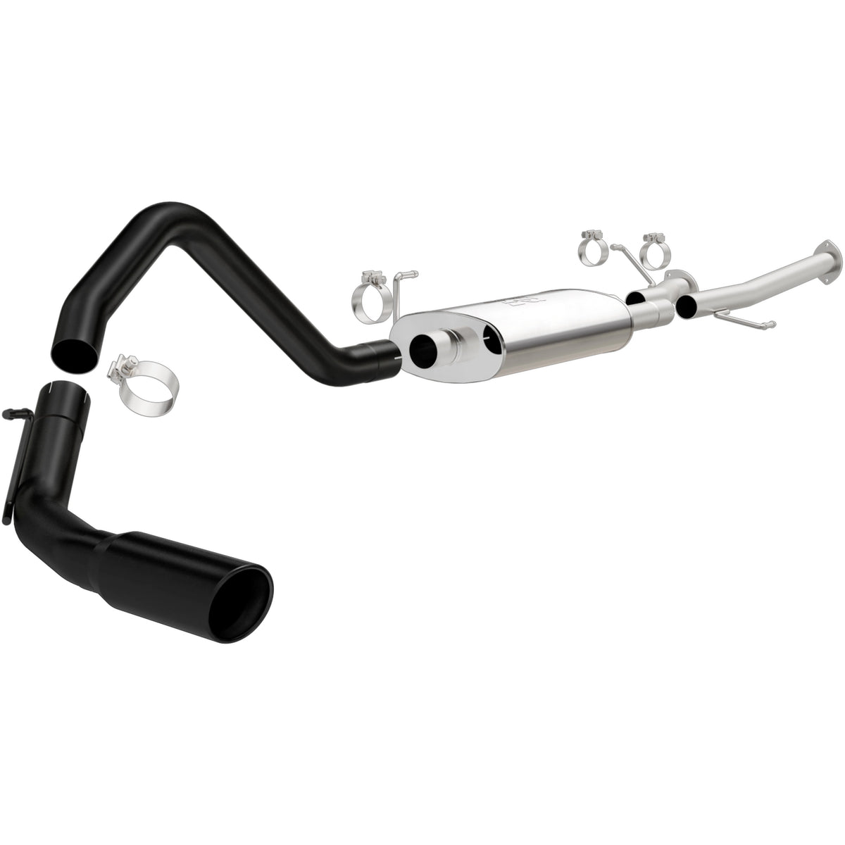 09-13 Toyota Tundra Street Series Cat-Back Exhaust System Black Coated