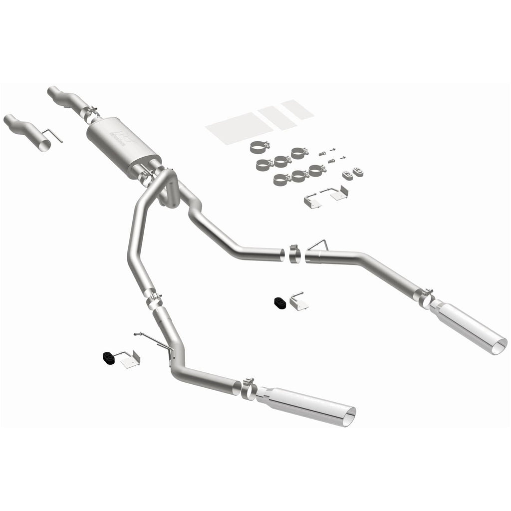 11-14 Ford F-150 Street Series 3in. Cat-Back Exhaust System Dual Split Rear Polished