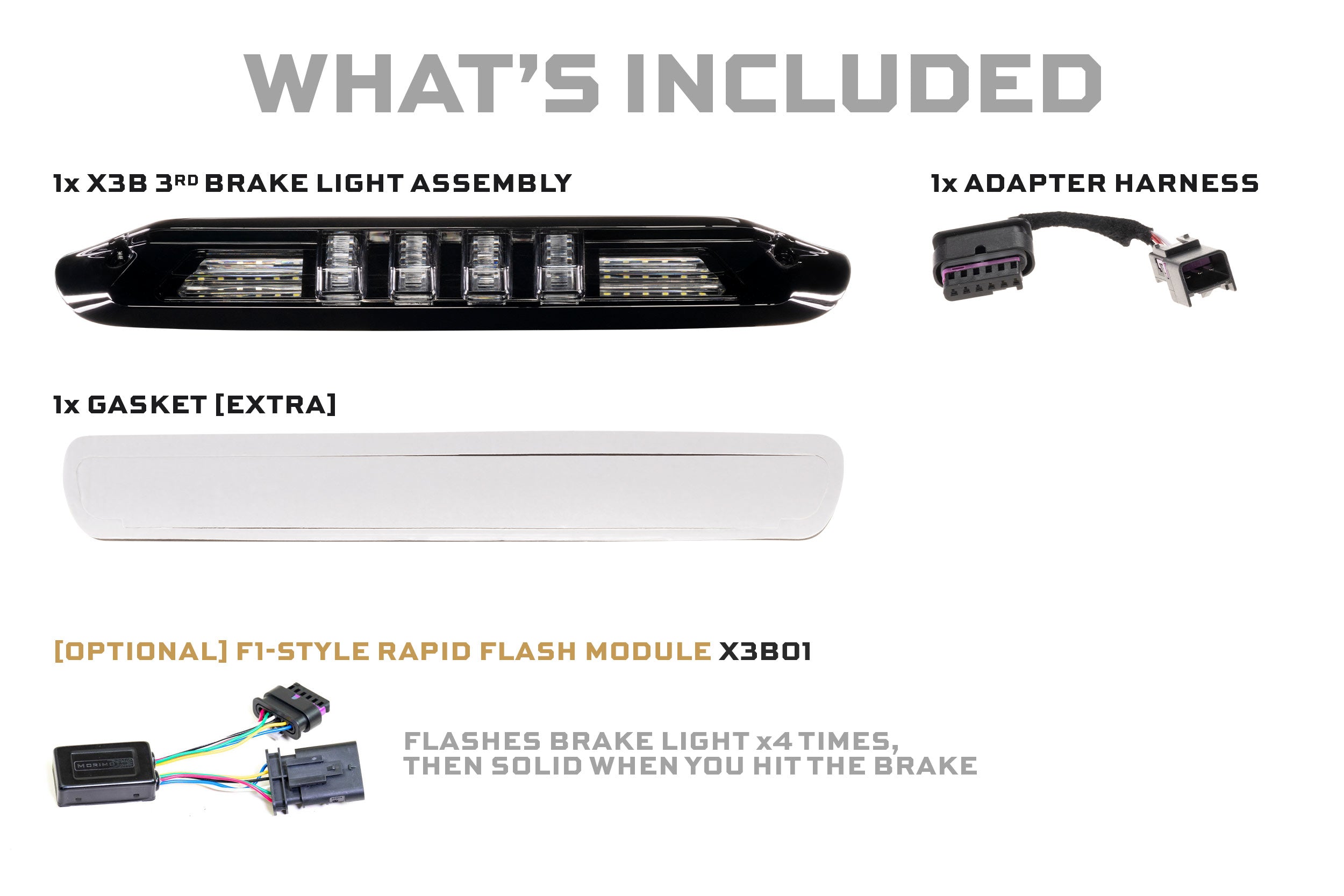 X3B LED Third Brake Light: 07-13 Silverado/Sierra