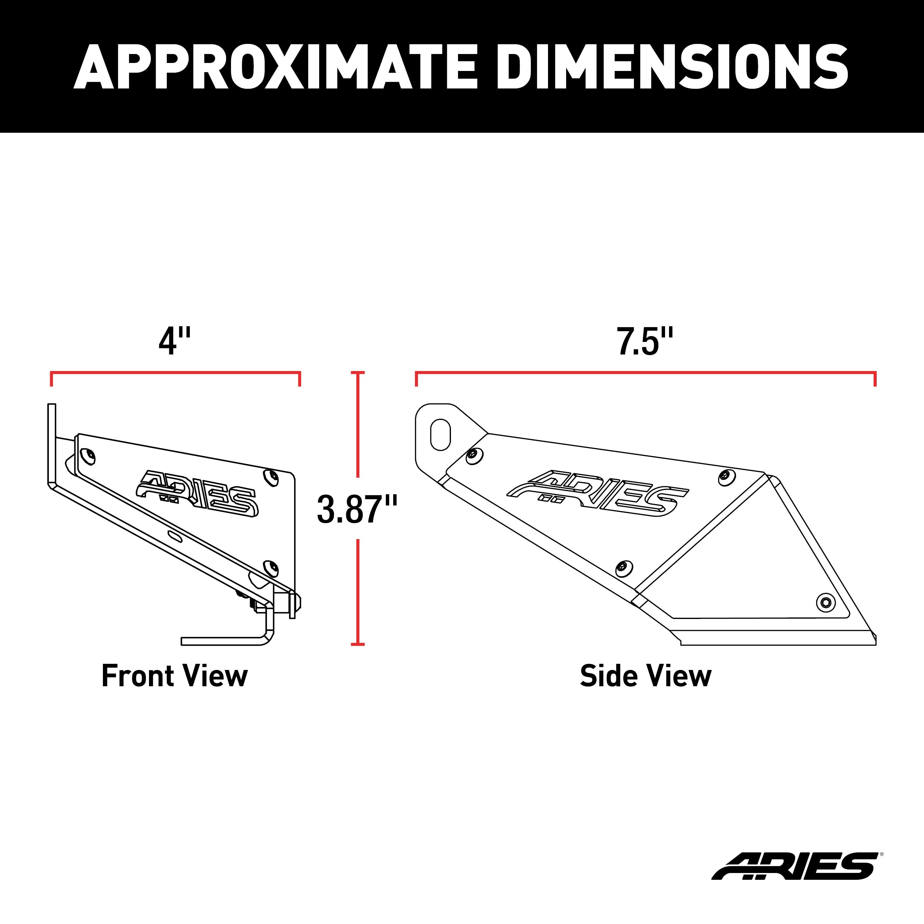 ARIES Jeep JK Hood Light Mounting Brackets, 2018 Jeep Wrangler
