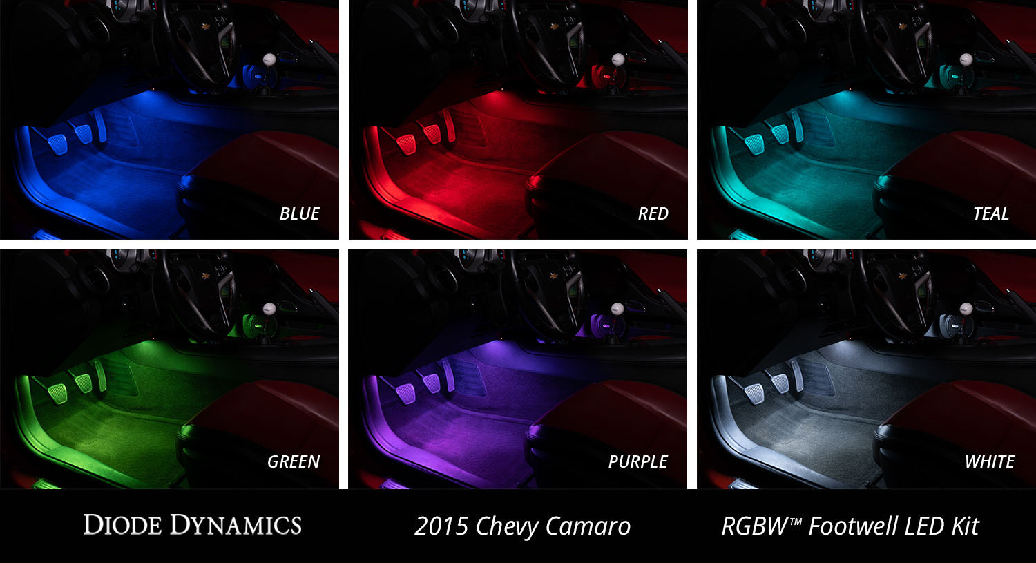 Diode Dynamics 2-Piece Multicolor Footwell LED Kit