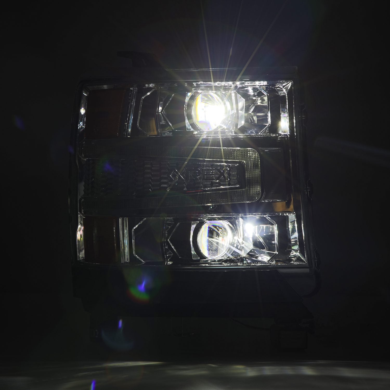 16-18 Chevrolet Silverado 1500 LUXX-Series Projector Headlights Chrome - Apollo Off-Road