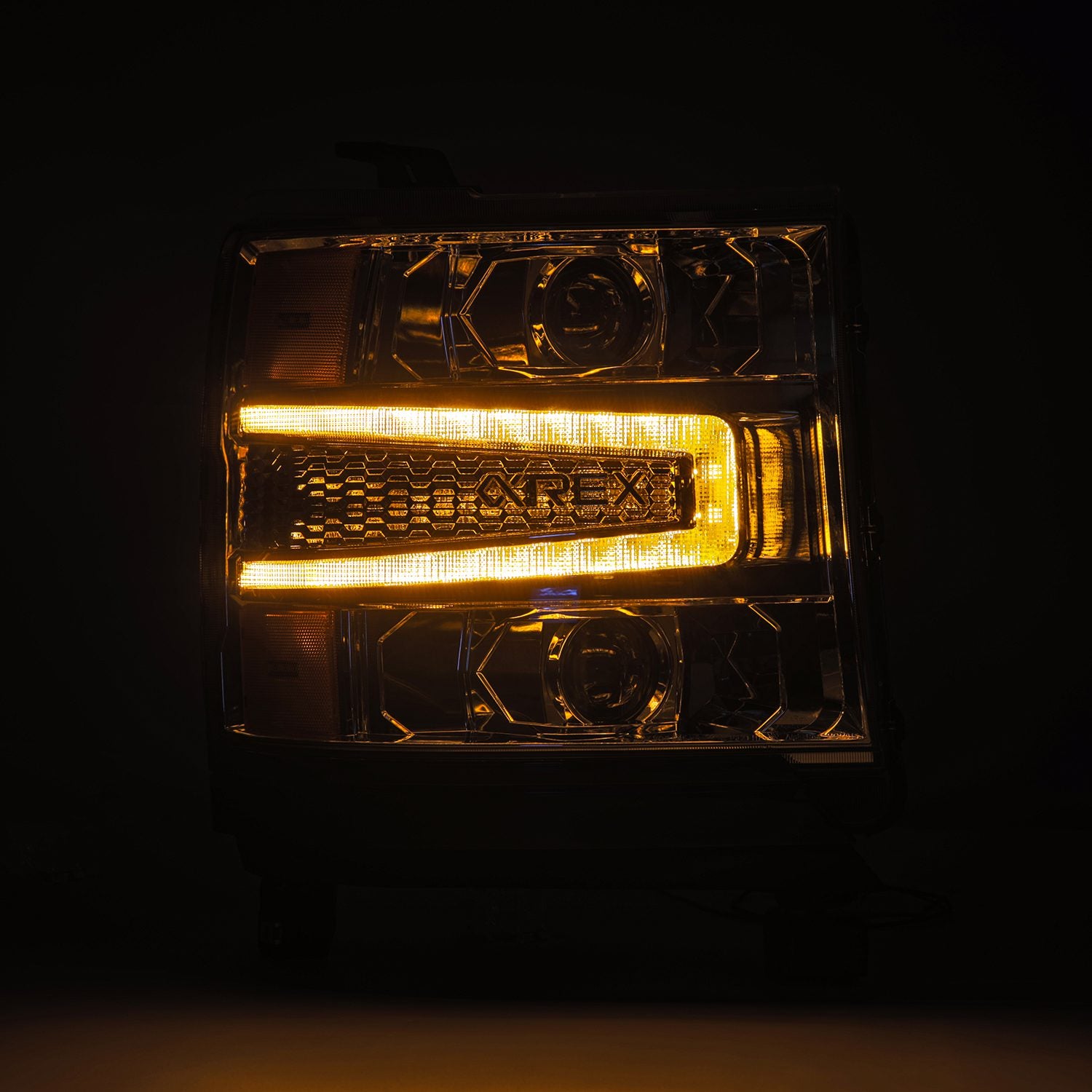 16-18 Chevrolet Silverado 1500 LUXX-Series Projector Headlights Chrome - Apollo Off-Road