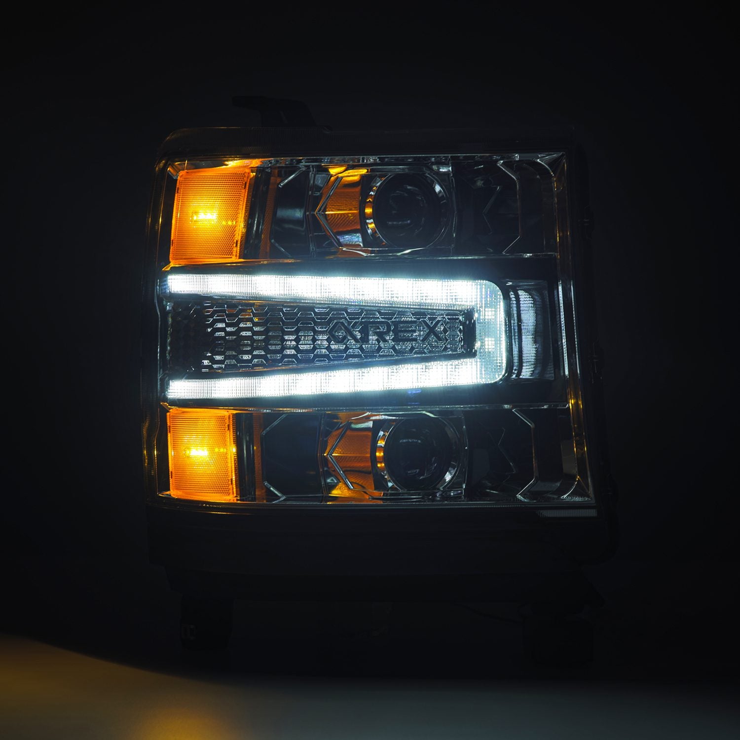 16-18 Chevrolet Silverado 1500 LUXX-Series Projector Headlights Chrome - Apollo Off-Road