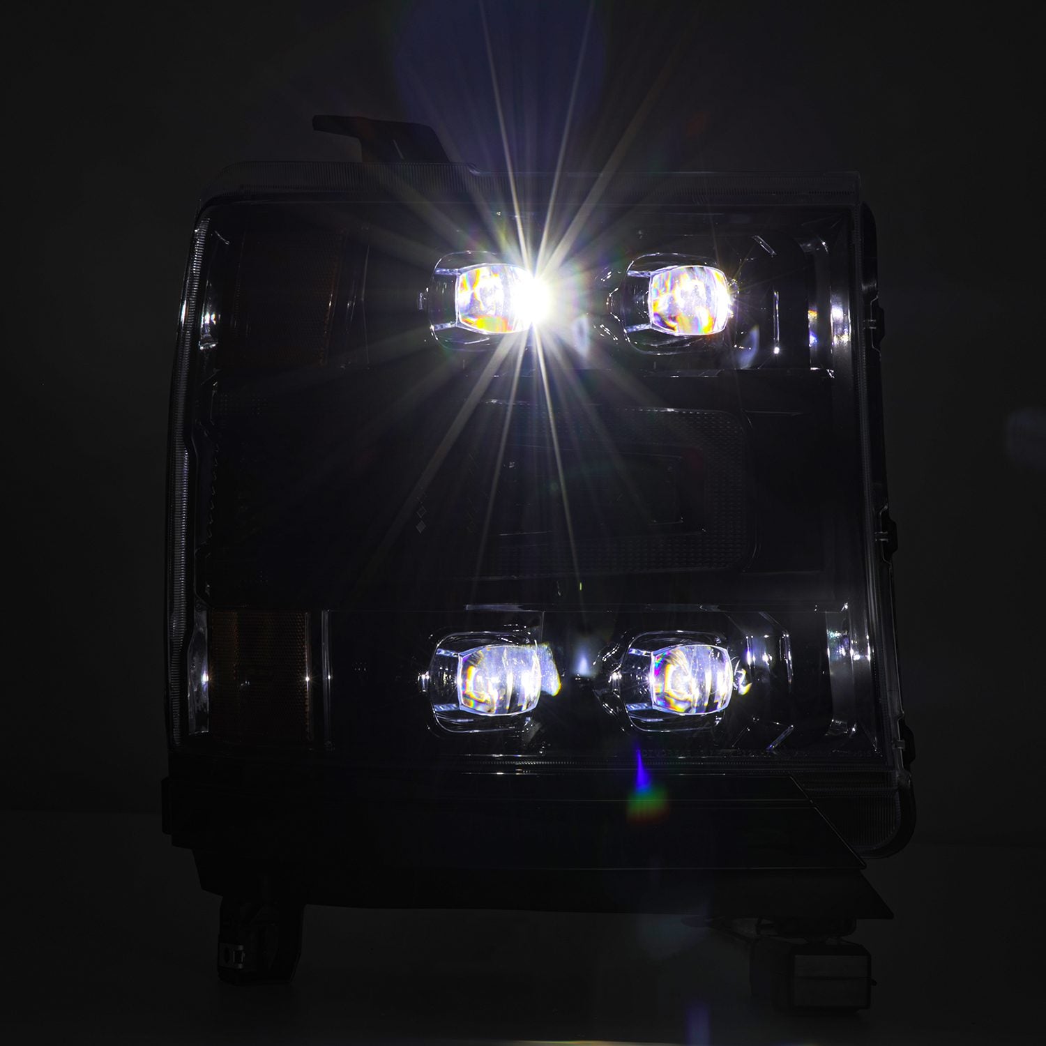 16-18 Chevrolet Silverado 1500 NOVA-Series LED Projector Headlights in Alpha-Black - Apollo Off-Road