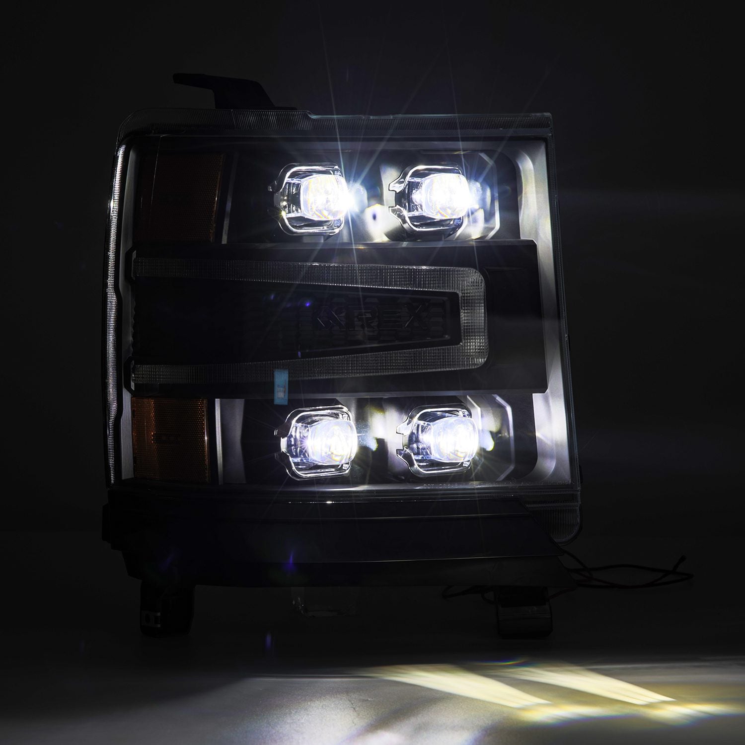 16-18 Chevrolet Silverado 1500 NOVA-Series LED Projector Headlights in Black - Apollo Off-Road