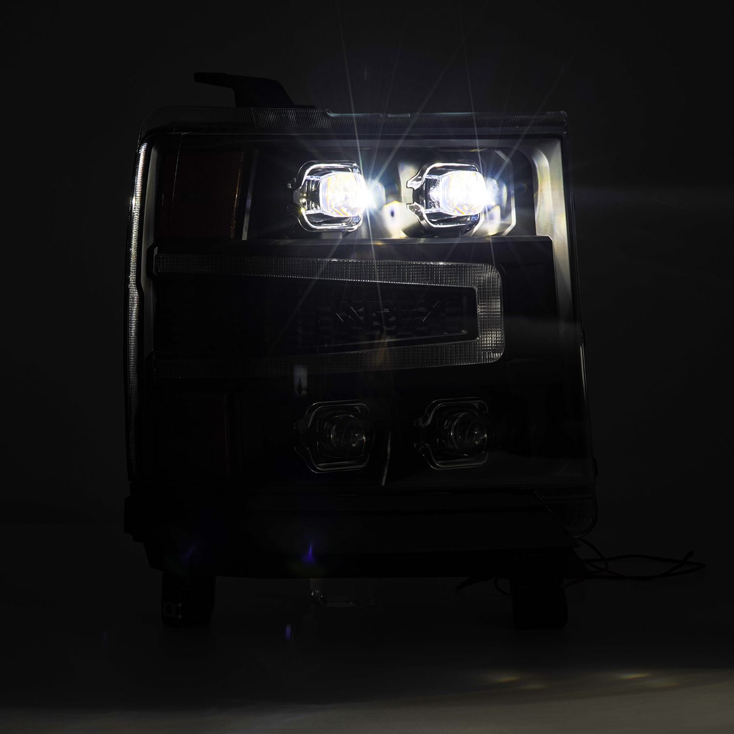 16-18 Chevrolet Silverado 1500 NOVA-Series LED Projector Headlights in Black - Apollo Off-Road