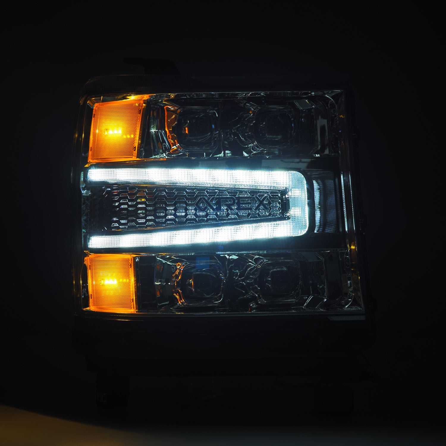 16-18 Chevrolet Silverado 1500 NOVA-Series LED Projector Headlights in Chrome - Apollo Off-Road