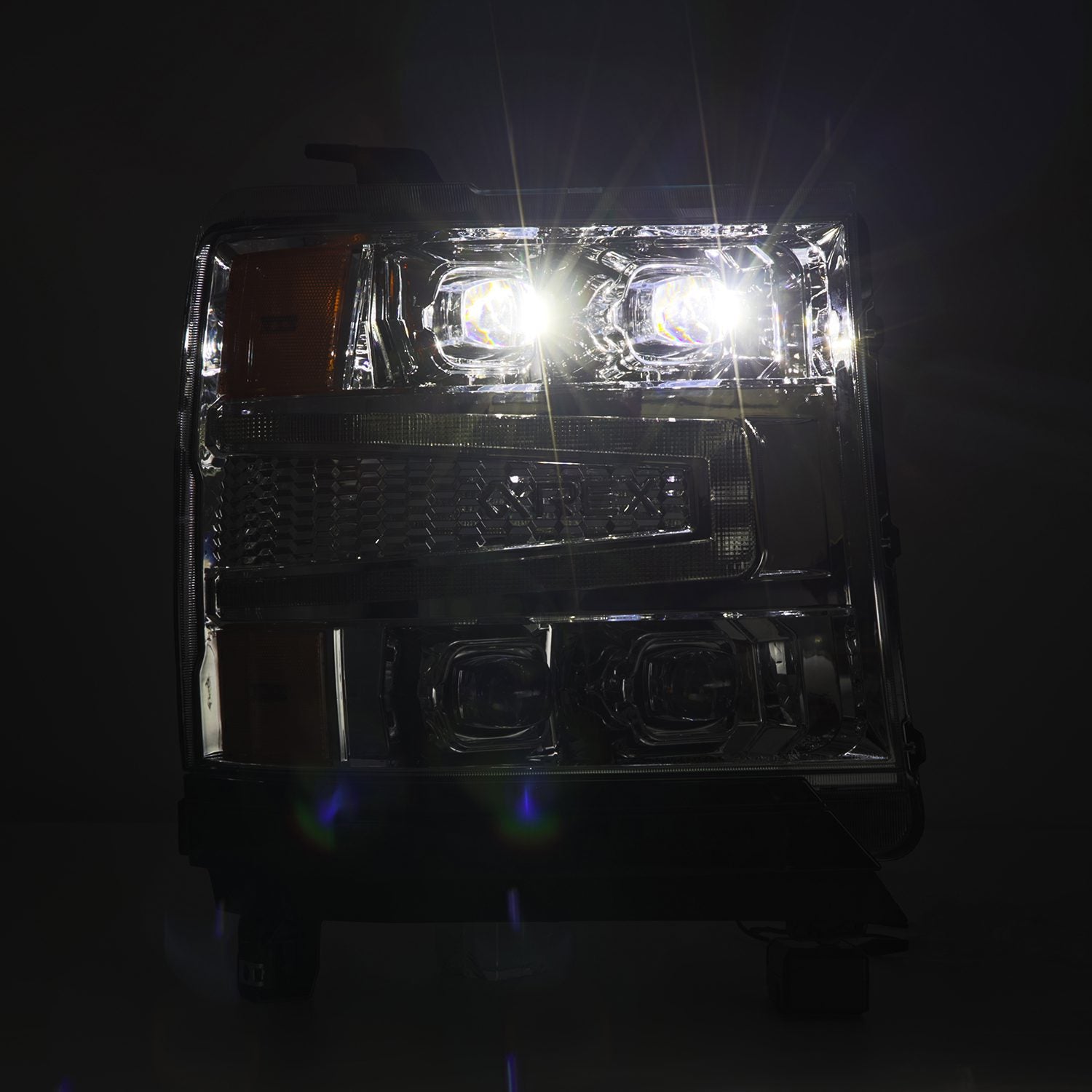 16-18 Chevrolet Silverado 1500 NOVA-Series LED Projector Headlights in Chrome - Apollo Off-Road