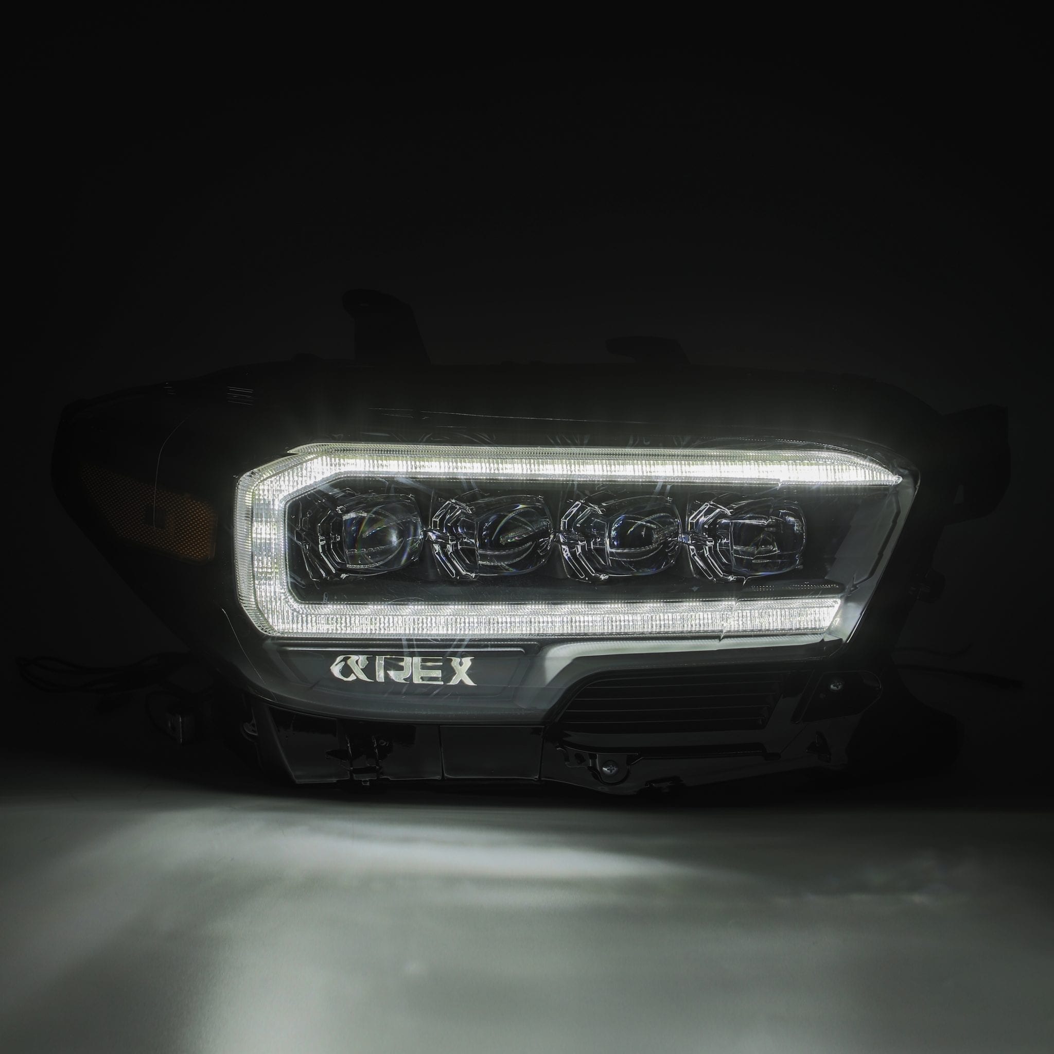 16-20 Toyota Tacoma NOVA-Series LED Projector Headlights Plank Style Design Black - Apollo Off-Road