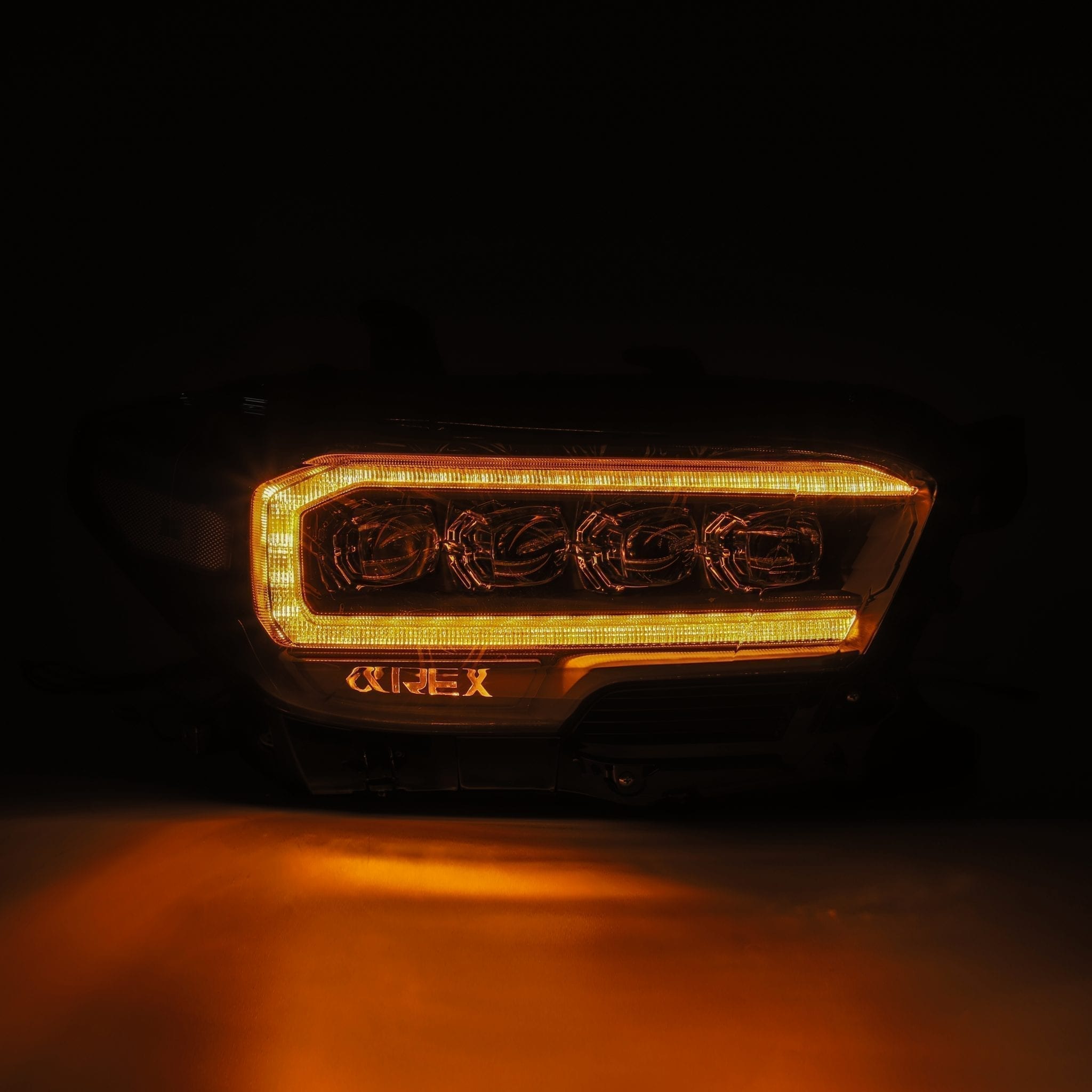 16-20 Toyota Tacoma NOVA-Series LED Projector Headlights Plank Style Design Black - Apollo Off-Road
