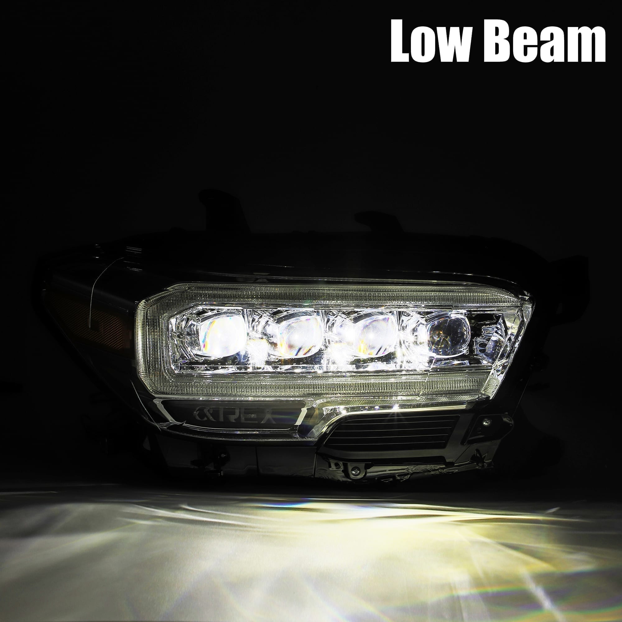 16-20 Toyota Tacoma NOVA-Series LED Projector Headlights Plank Style Design Chrome - Apollo Off-Road