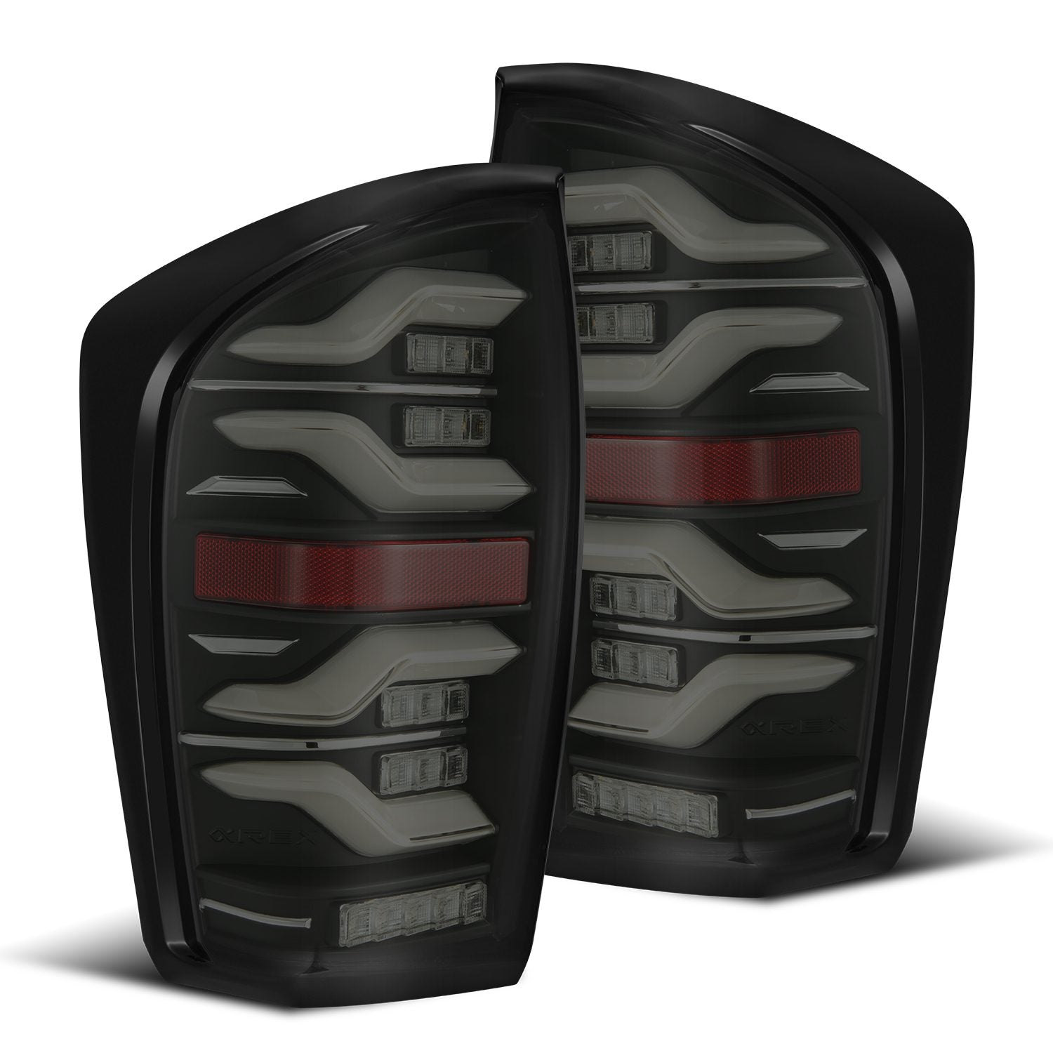 16-22 Toyota Tacoma LUXX-Series LED Taillights Black - Apollo Off-Road