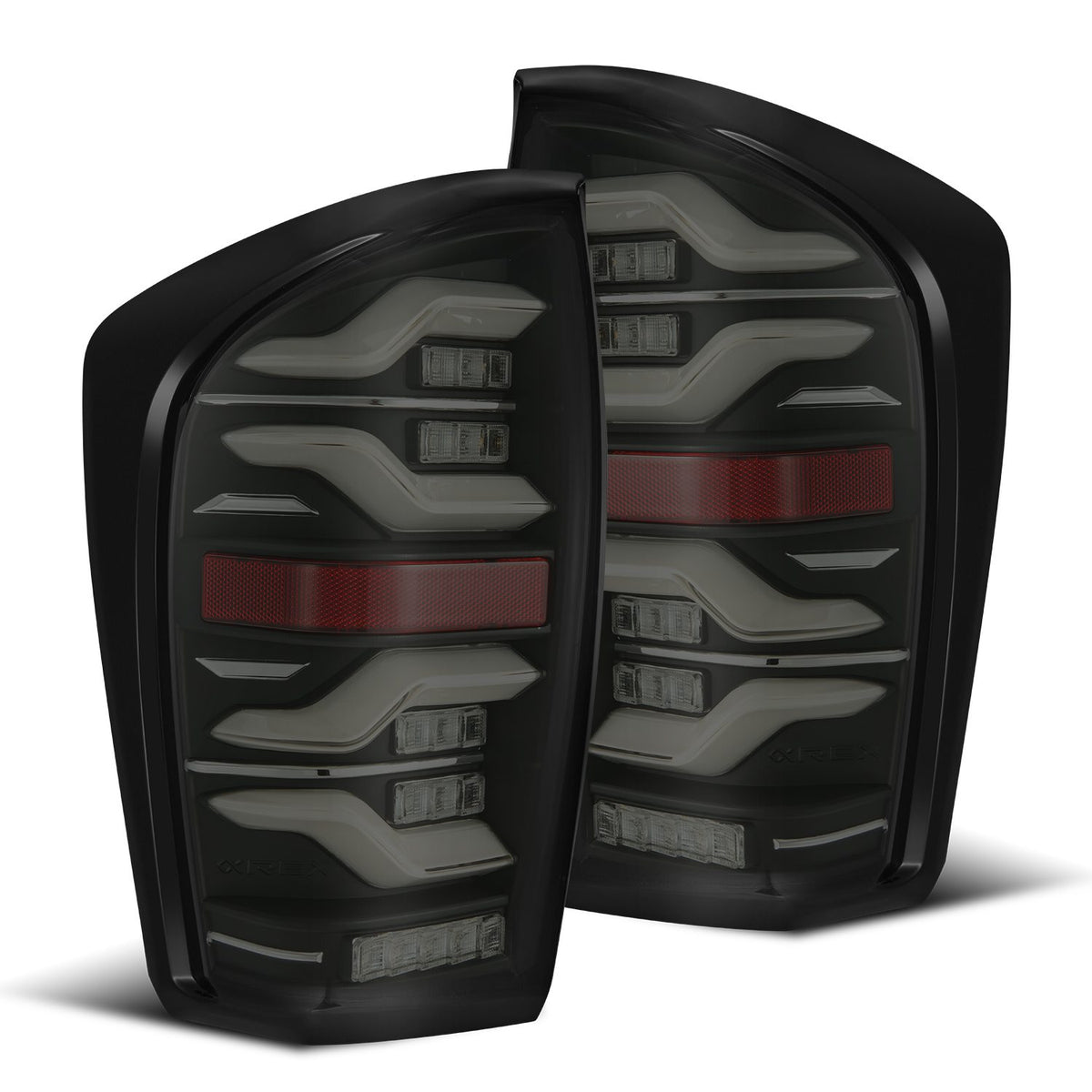 16-22 Toyota Tacoma LUXX-Series LED Taillights Black - Apollo Off-Road