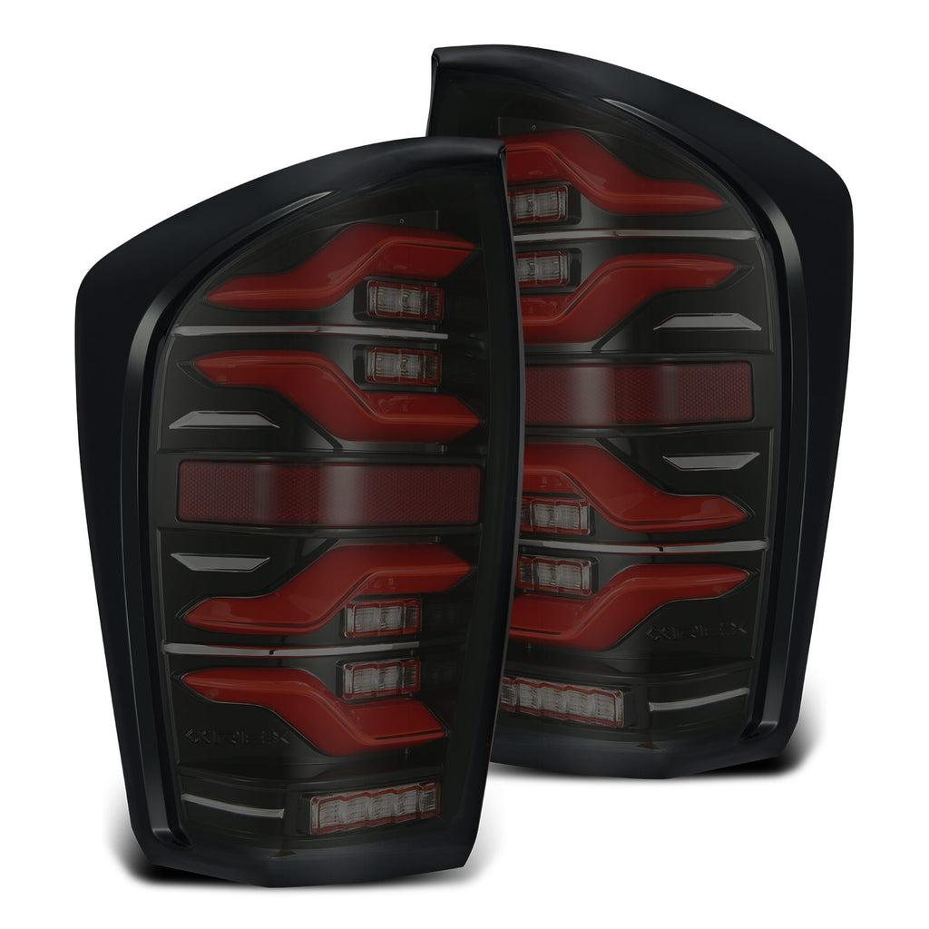 16-22 Toyota Tacoma LUXX-Series LED Taillights Black-Red - Apollo Off-Road