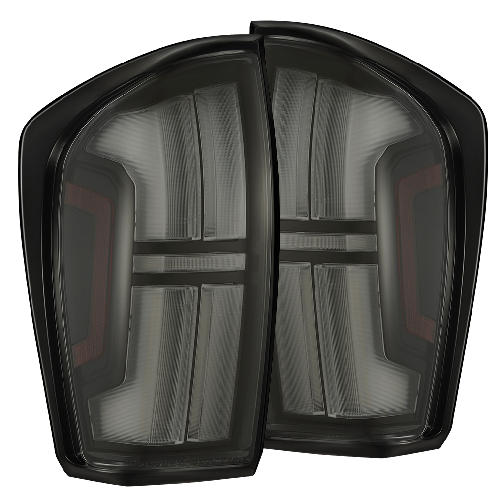 16-23 Toyota Tacoma NOVA-Series Prismatic LED Tail Lights Alpha-Black - Apollo Off-Road